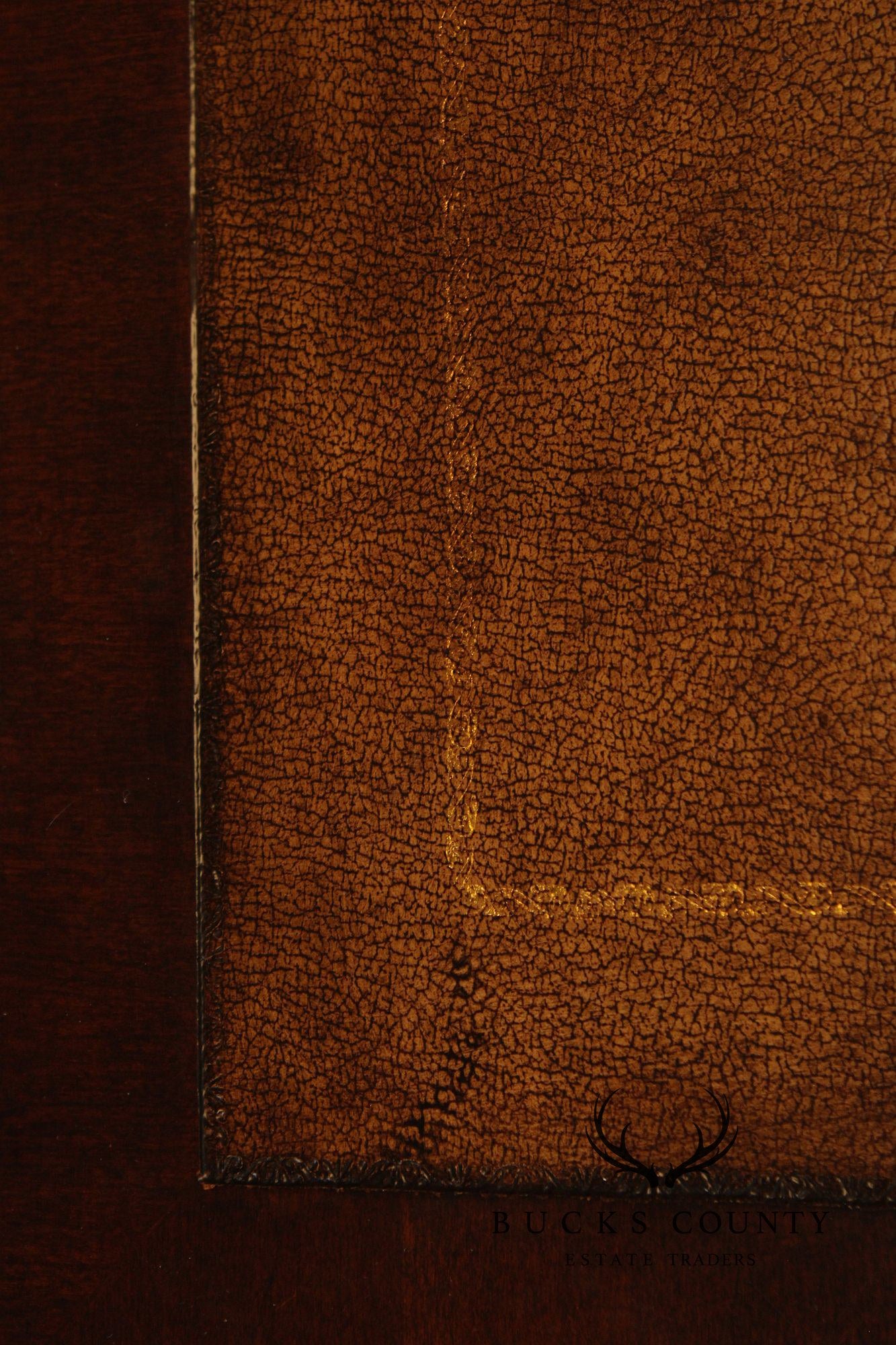 Ethan Allen Leather Top Cherry 'Buckley' Executive Desk