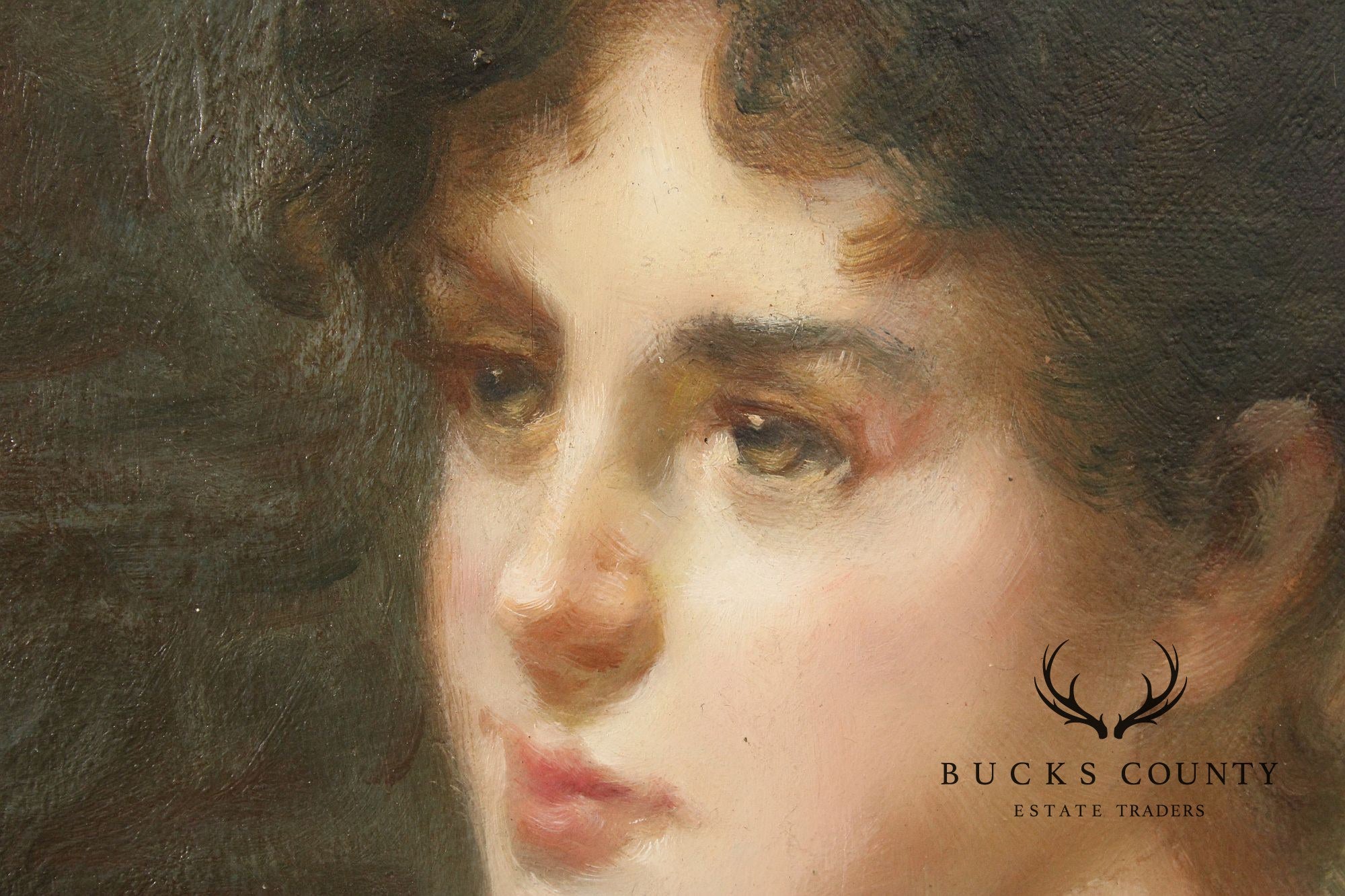 After Conrad Kiesel Salon Painting, 'The Mandolin Player'