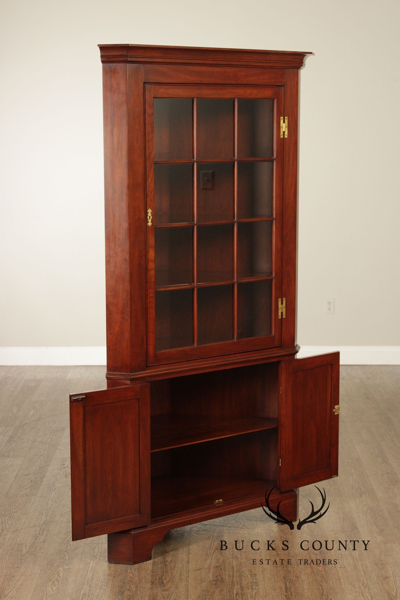 Henkel Harris Traditional Cherry Corner Cupboard