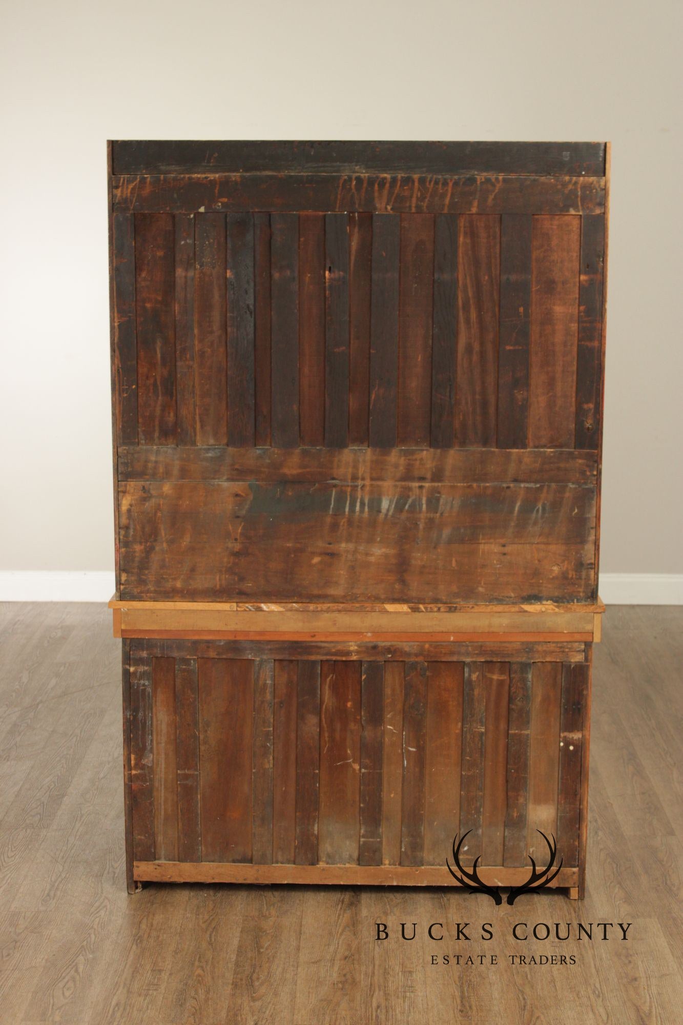 Antique American Hutch With Copper Dry Sink And Pull-Out Cutting Board