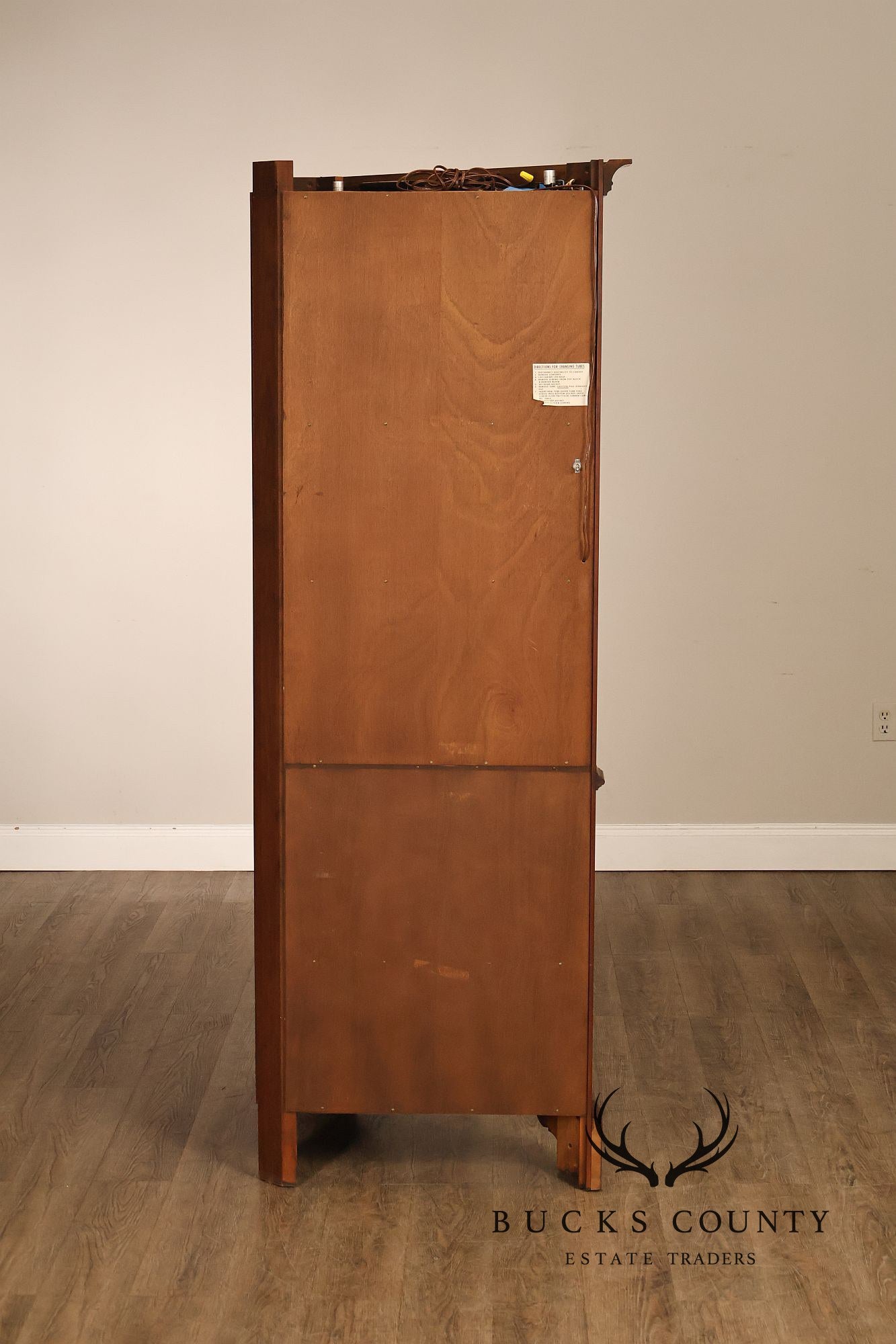 Henkel Harris Cherry Nine Pane Chippendale Style Corner Cabinet