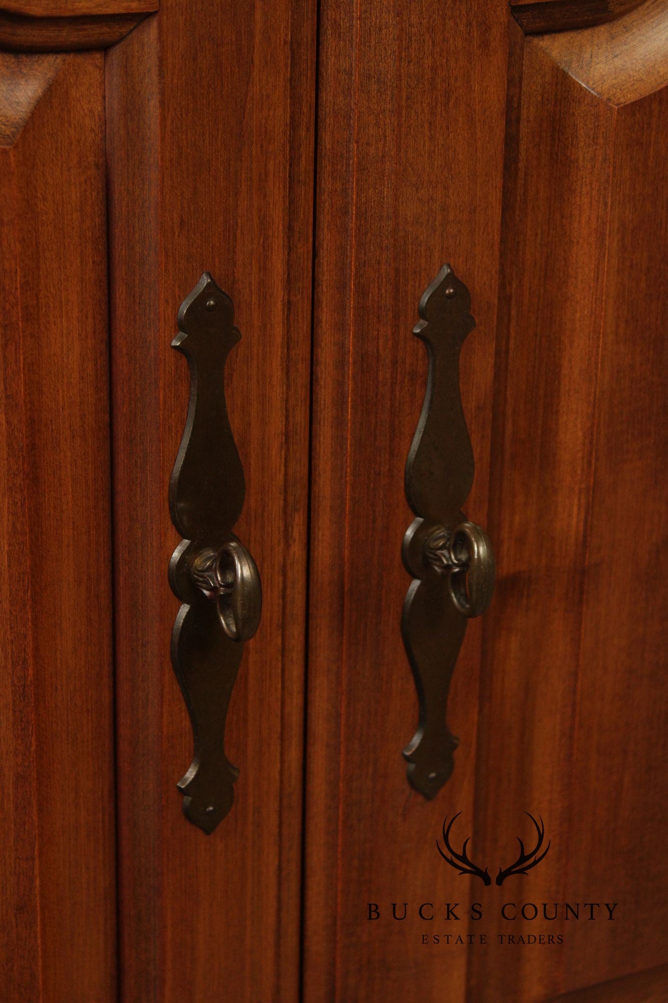 Solid Maple Colonial Revival Style Vintage Sideboard Buffet