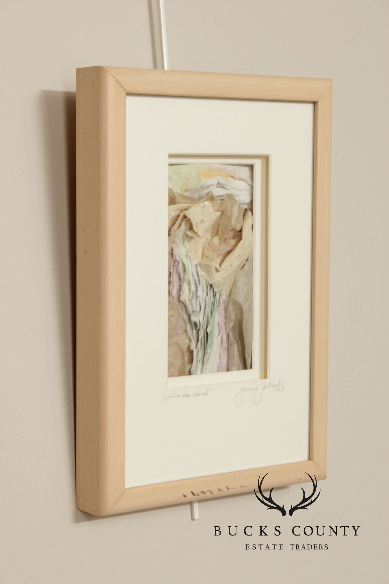 Jeanne Petrosky Pair of Framed Mixed Media, 'Within the Cloud' and 'Adventuring Through'