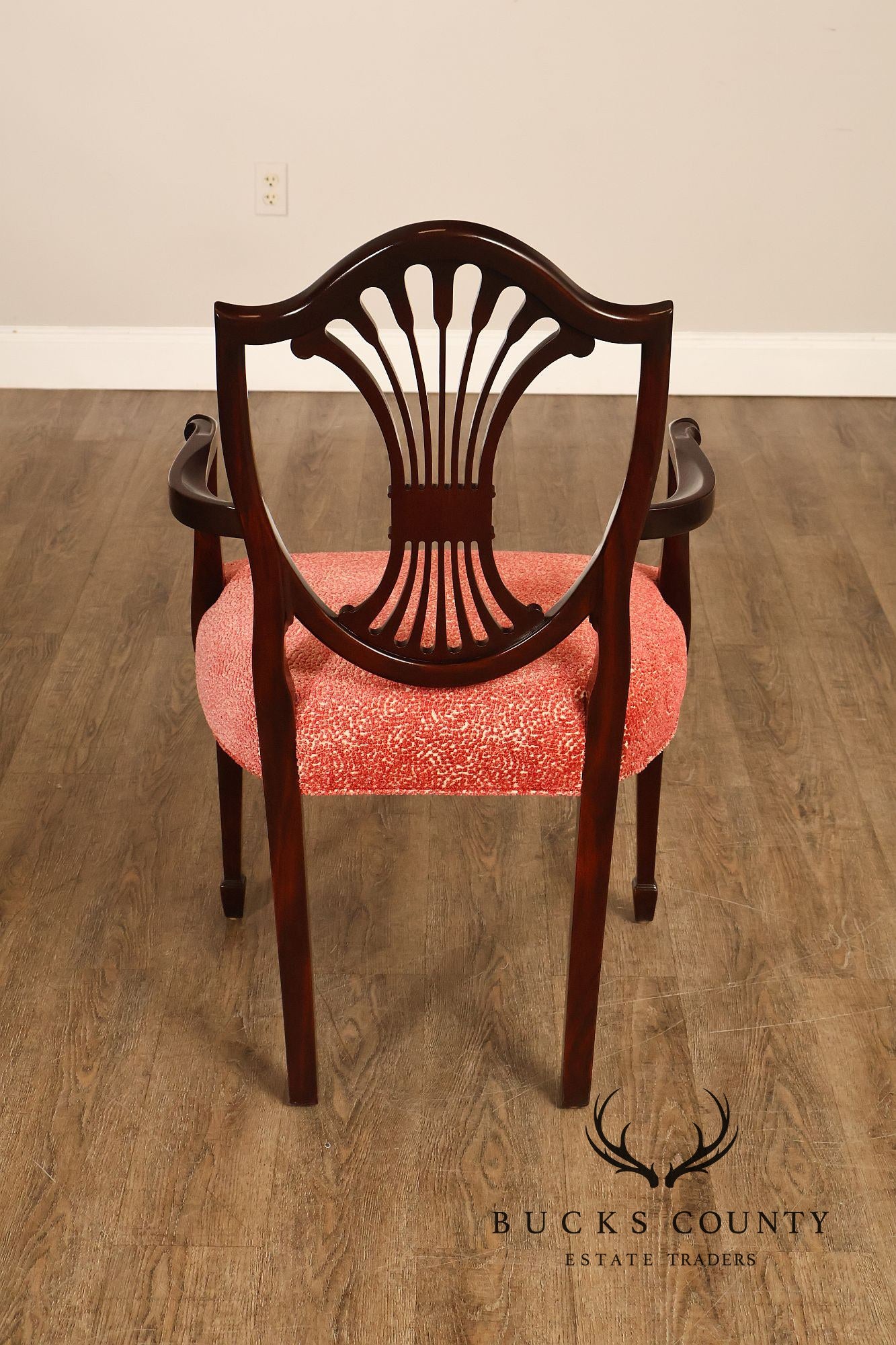 Stickley Federal Mahogany Set Of Eight Shield Back Dining Chairs