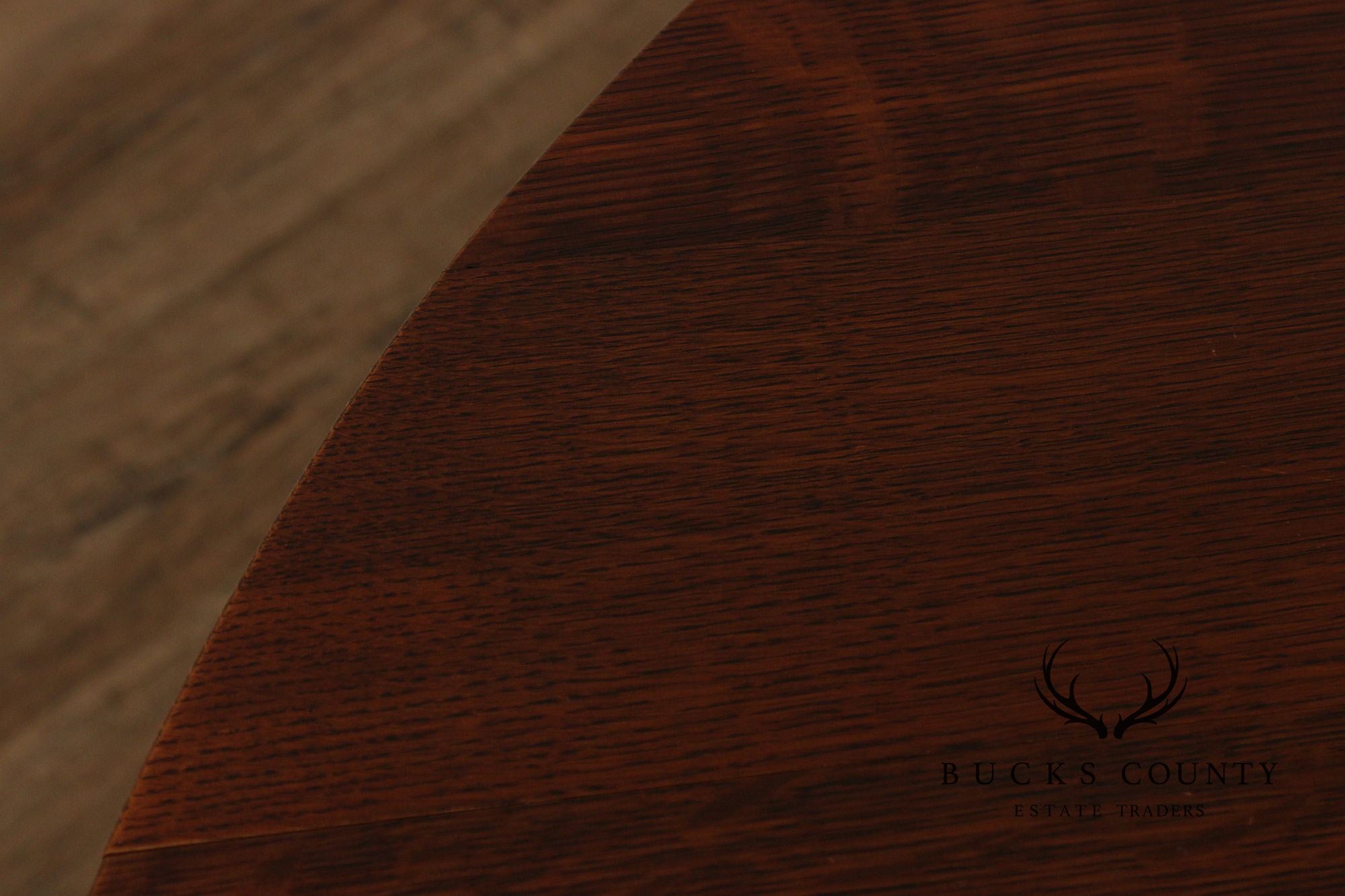 Limbert Furniture Antique Mission Oak Round Top Expandable Dining Table