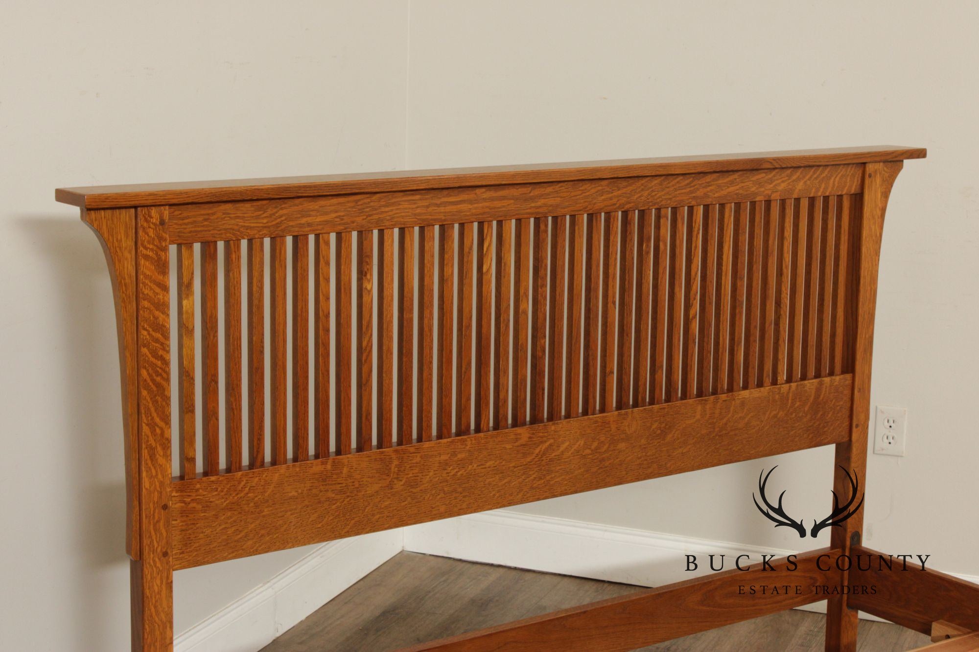 Stickley Mission Collection Oak Spindle Queen Bed