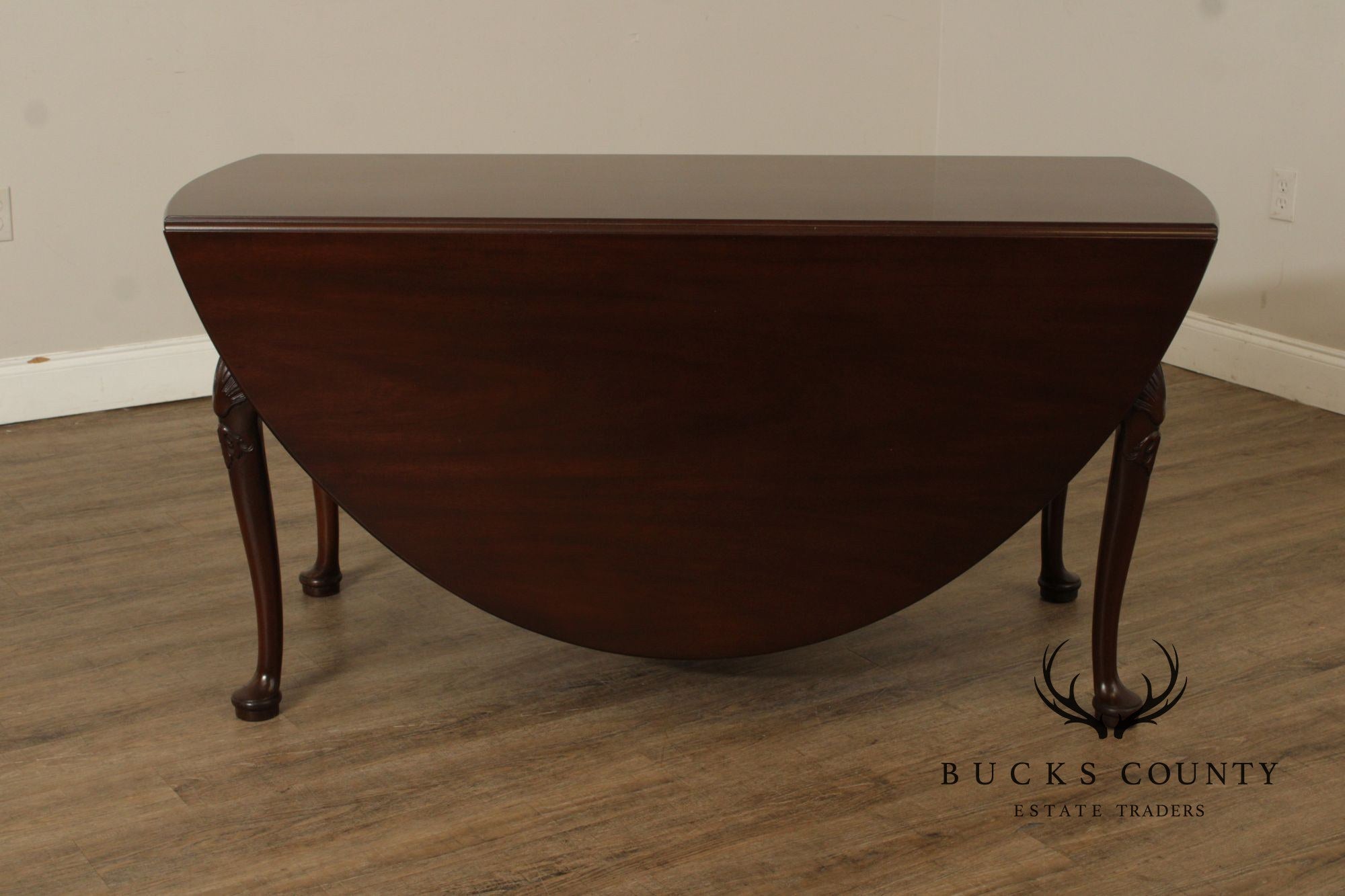 Kittinger Colonial Williamsburg Mahogany Drop Leaf Dining Table