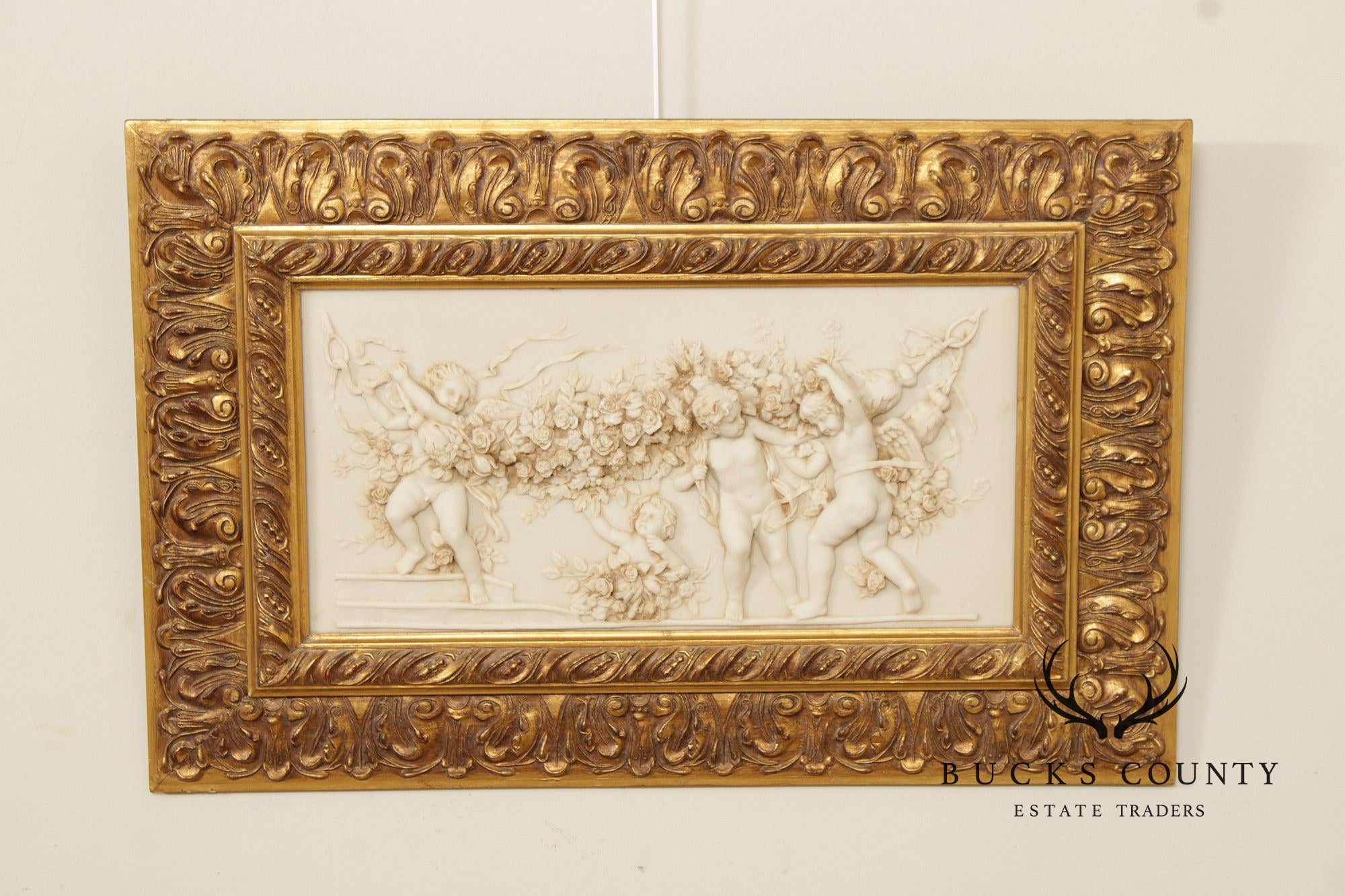 Vintage Italian Framed Relief Plaque