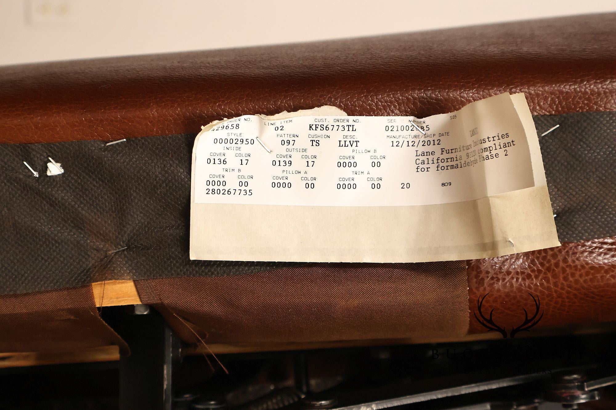 Lane Furniture Leather Reclining Armchair