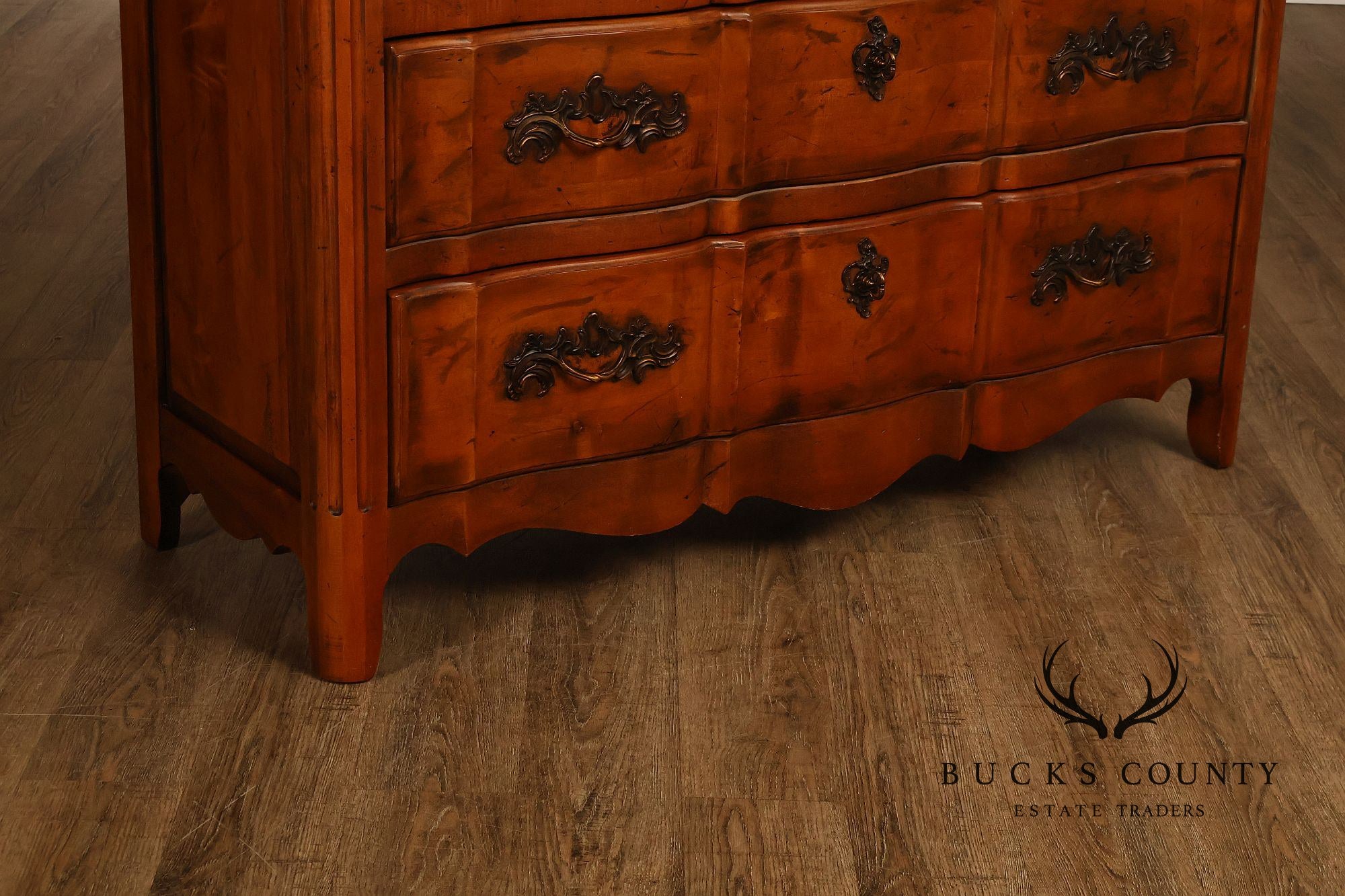 Century Furniture French Provincial Style Marble Top Chest