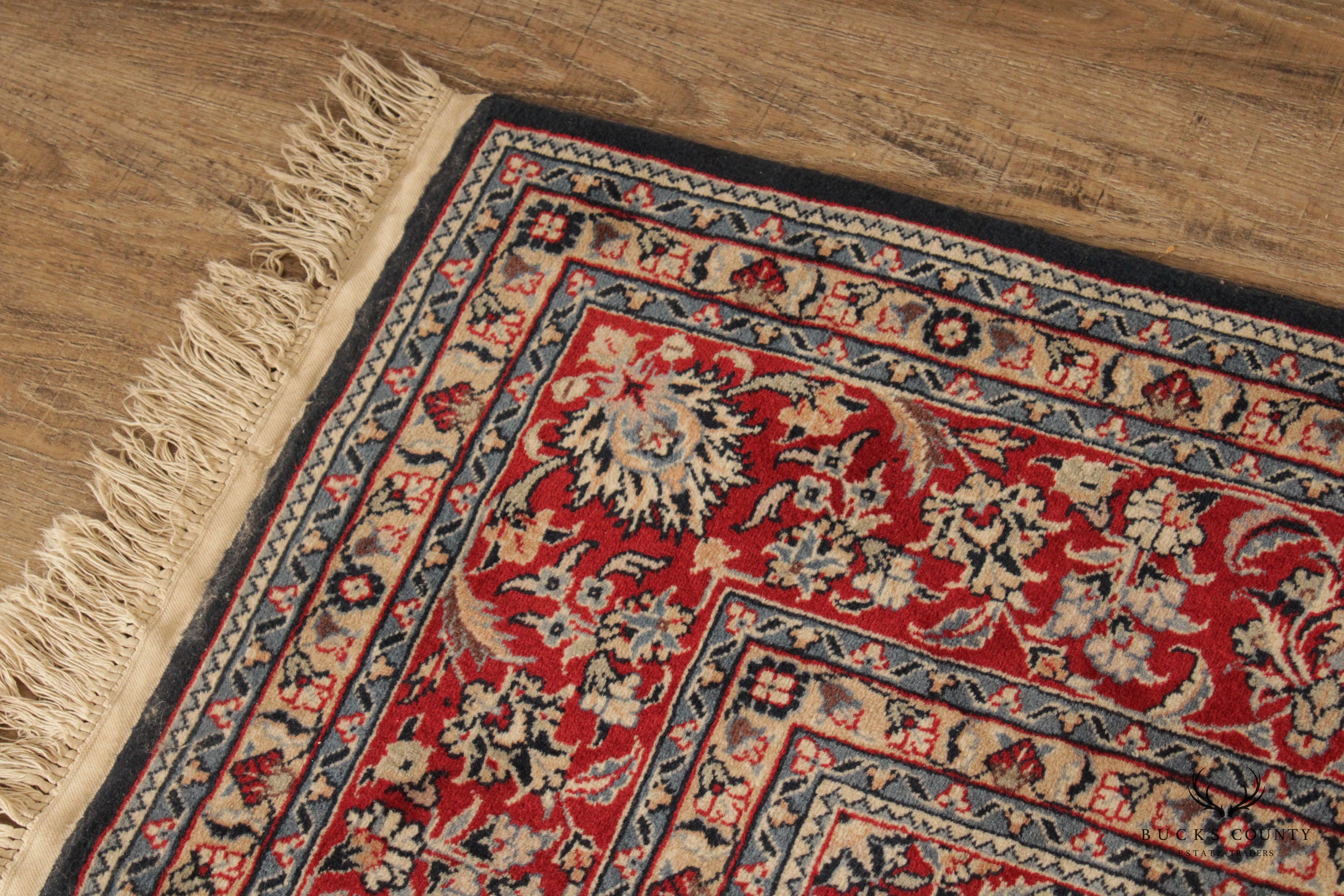 Persian Kashan Wool Area Rug, 9' x 6'