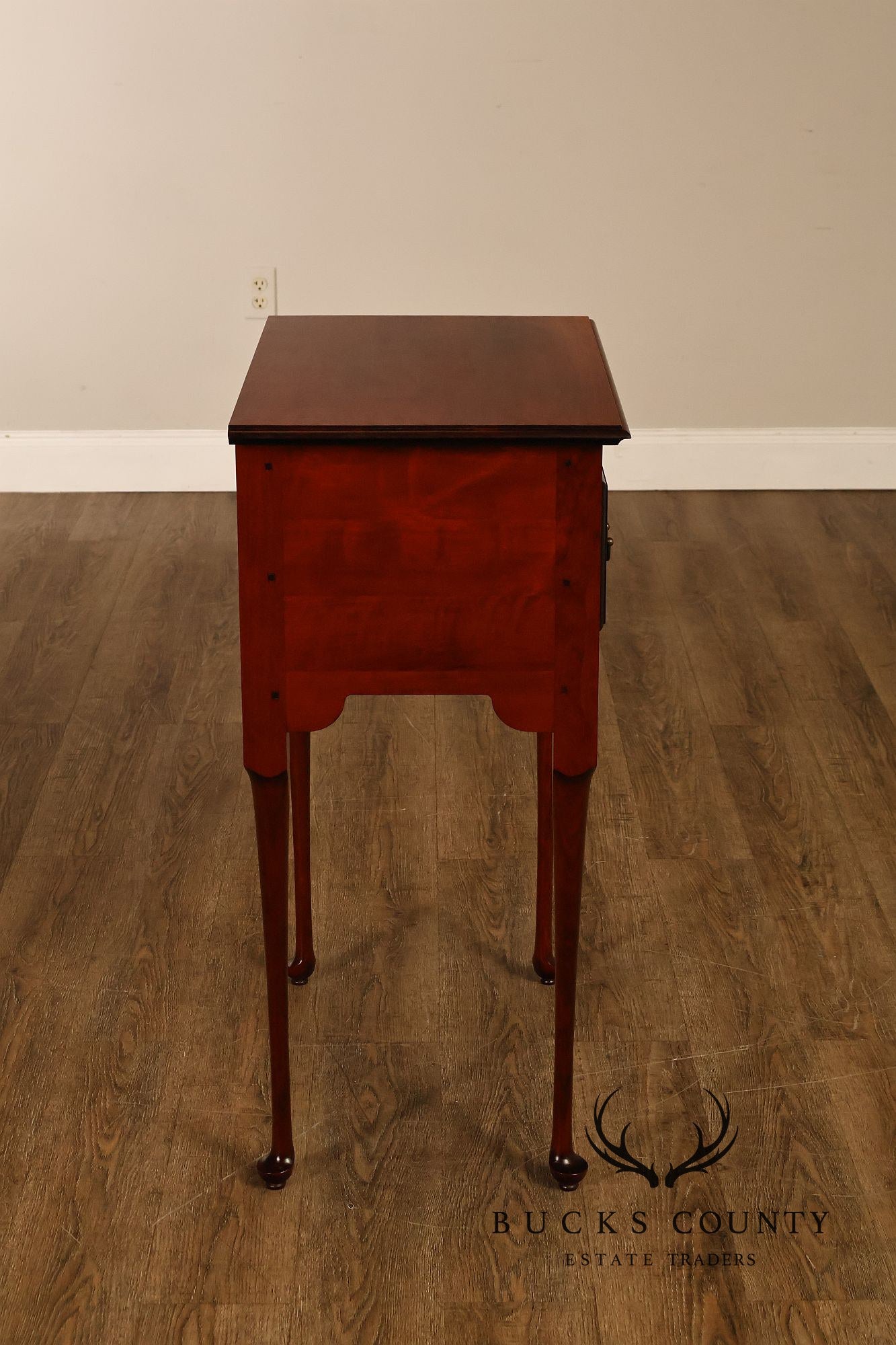 J.L. Treharn Colonial Revival Cherry One Drawer Console Table