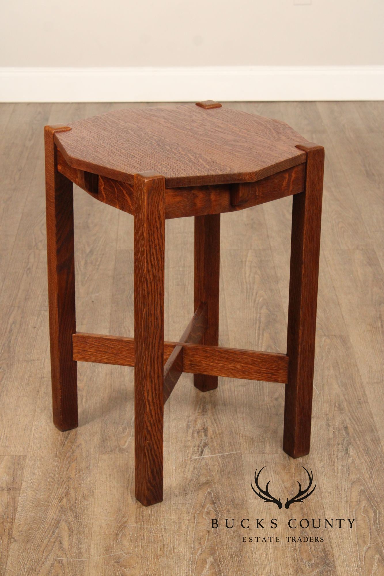 Stickley Brothers Antique Mission Oak Lamp Table