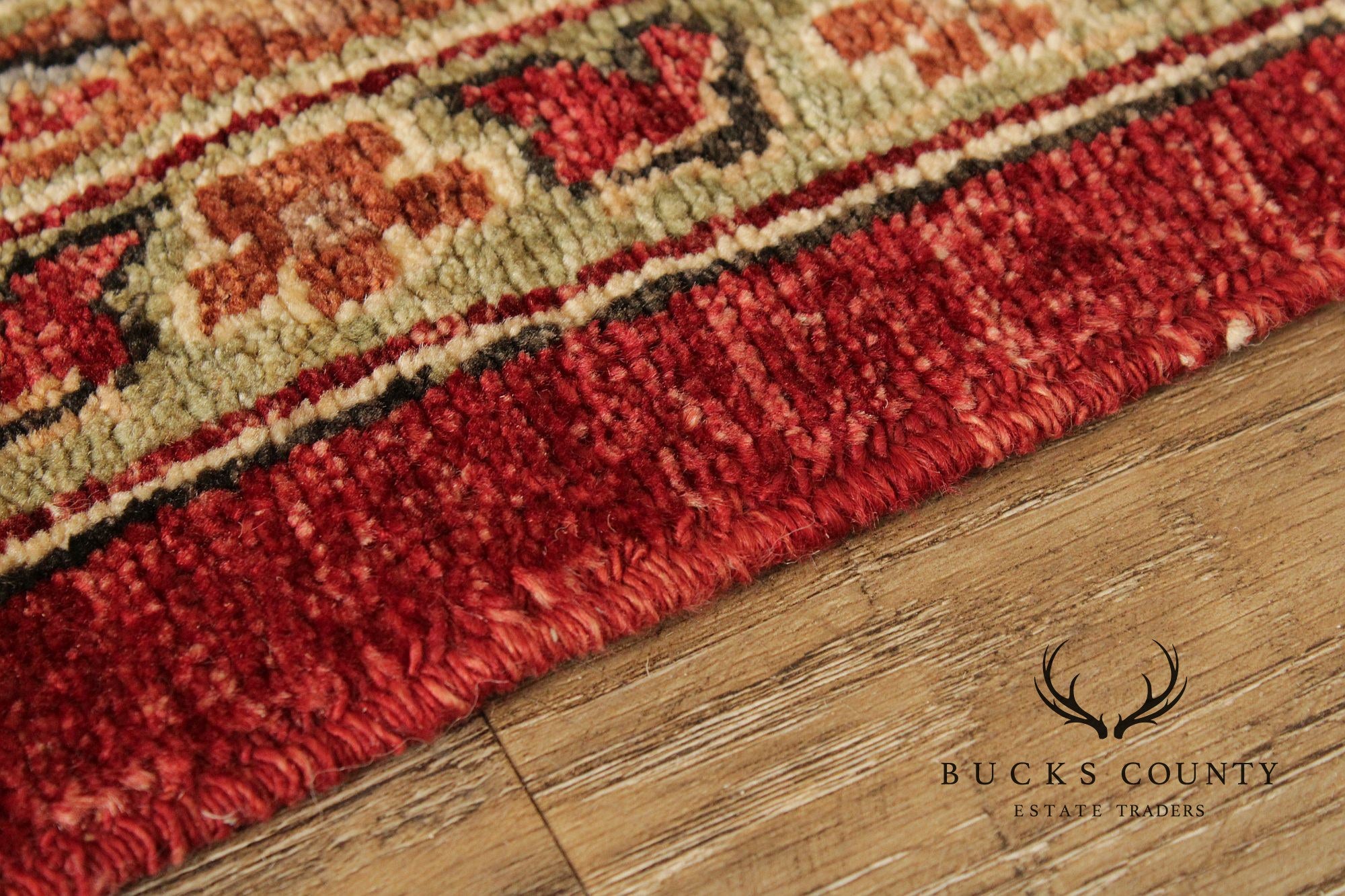 Persian Heriz Style Wool Area Rug With Red Field 8'x10'