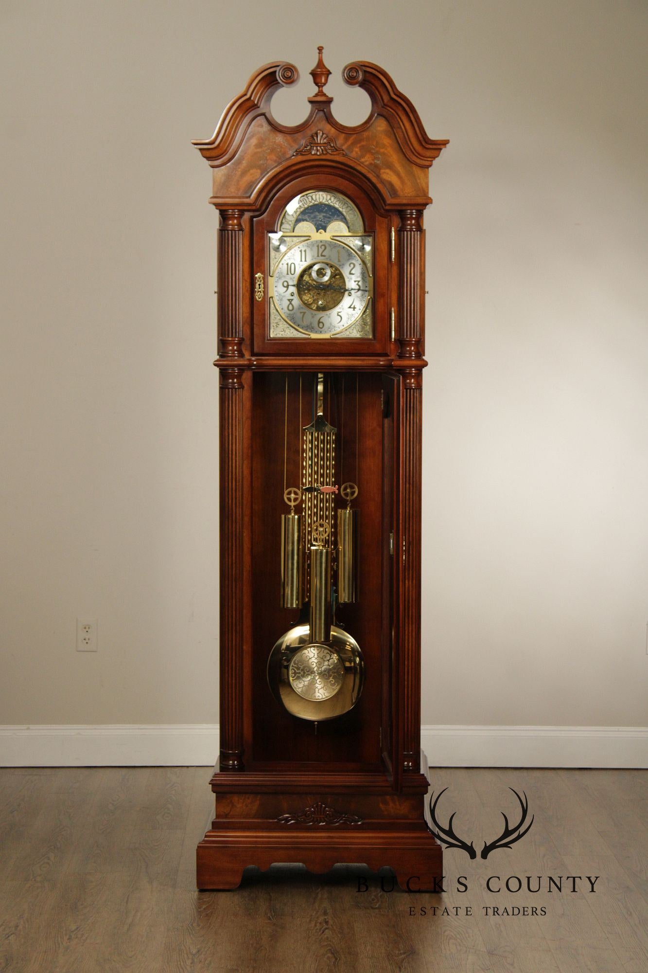 Sligh Georgian Style Mahogany 'Wilton' Grandfather Clock