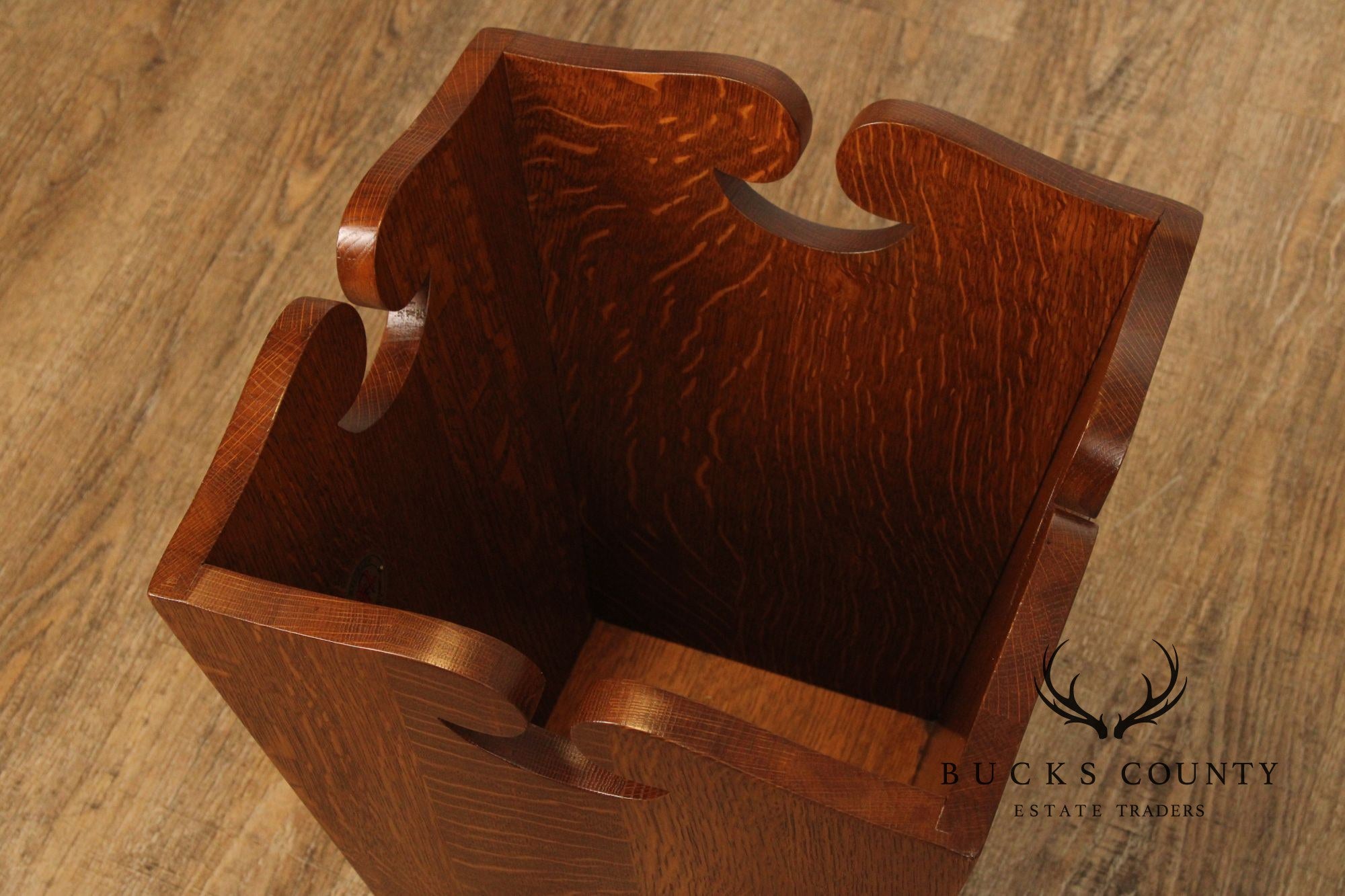 Stickley Mission Collection Oak Waste Basket