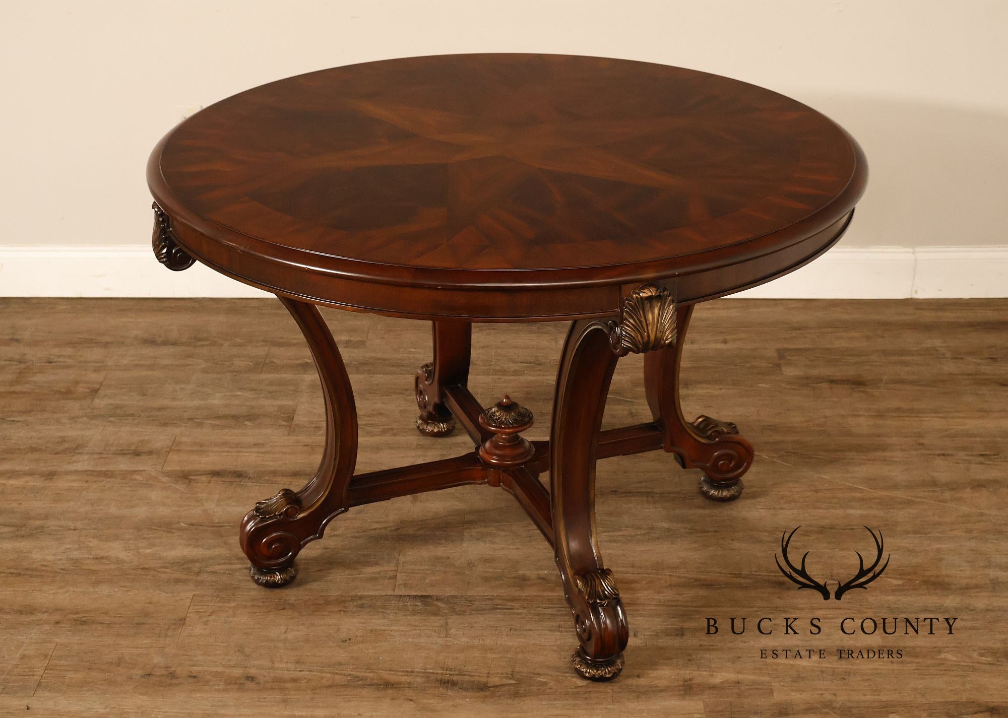 Drexel Heritage 48 Inch Round Starburst Center Table