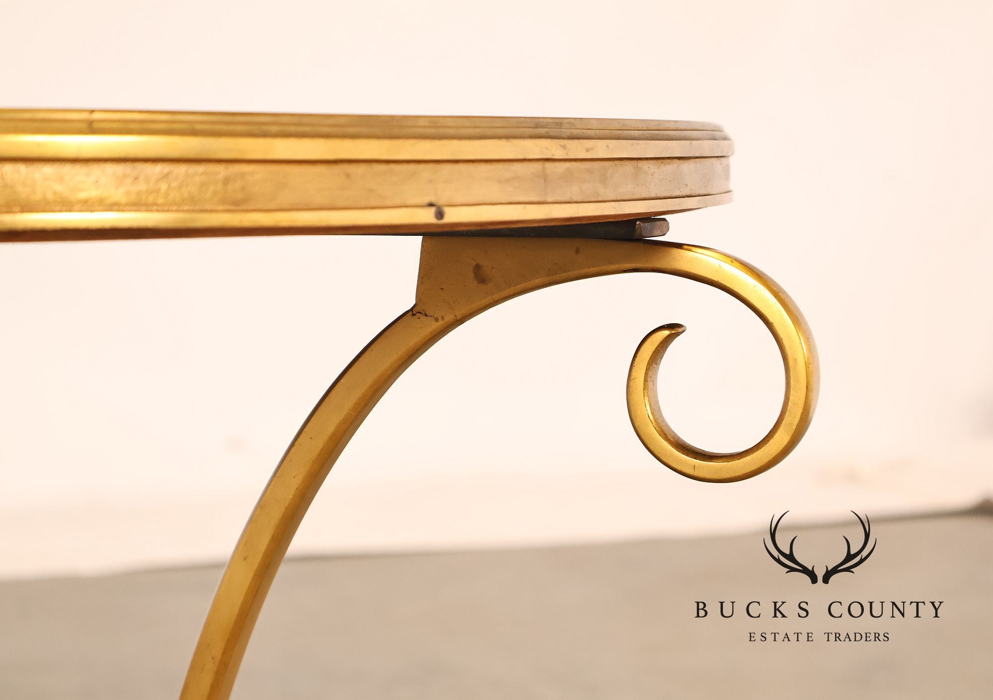 Neoclassical Style Pair of Marble Top Gueridon Side Tables
