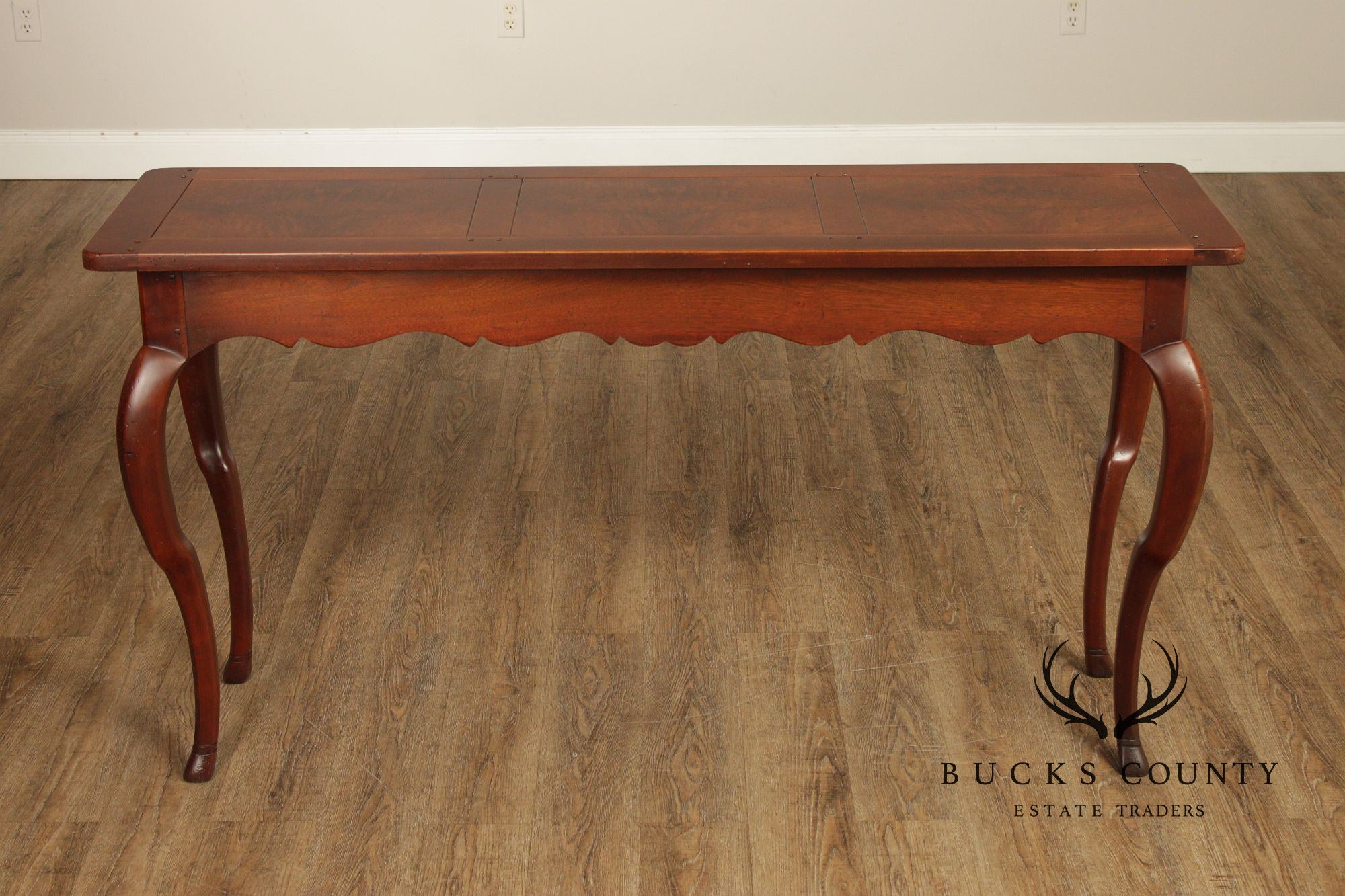 French Country Style Walnut Console Table