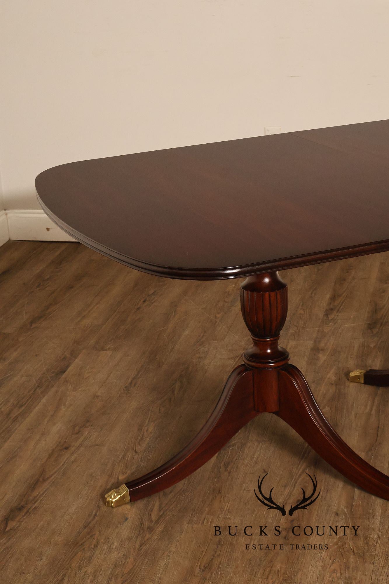 Henkel Harris Double Pedestal Mahogany Dining Table