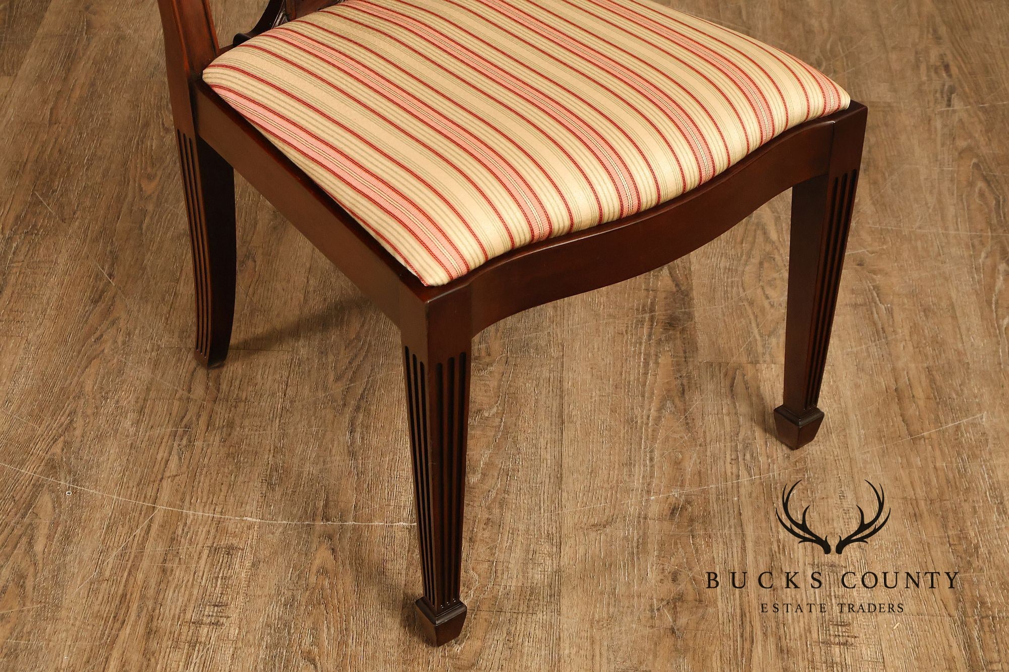 Henkel Harris Mahogany Set Of Eight Lyre Back Dining Chairs