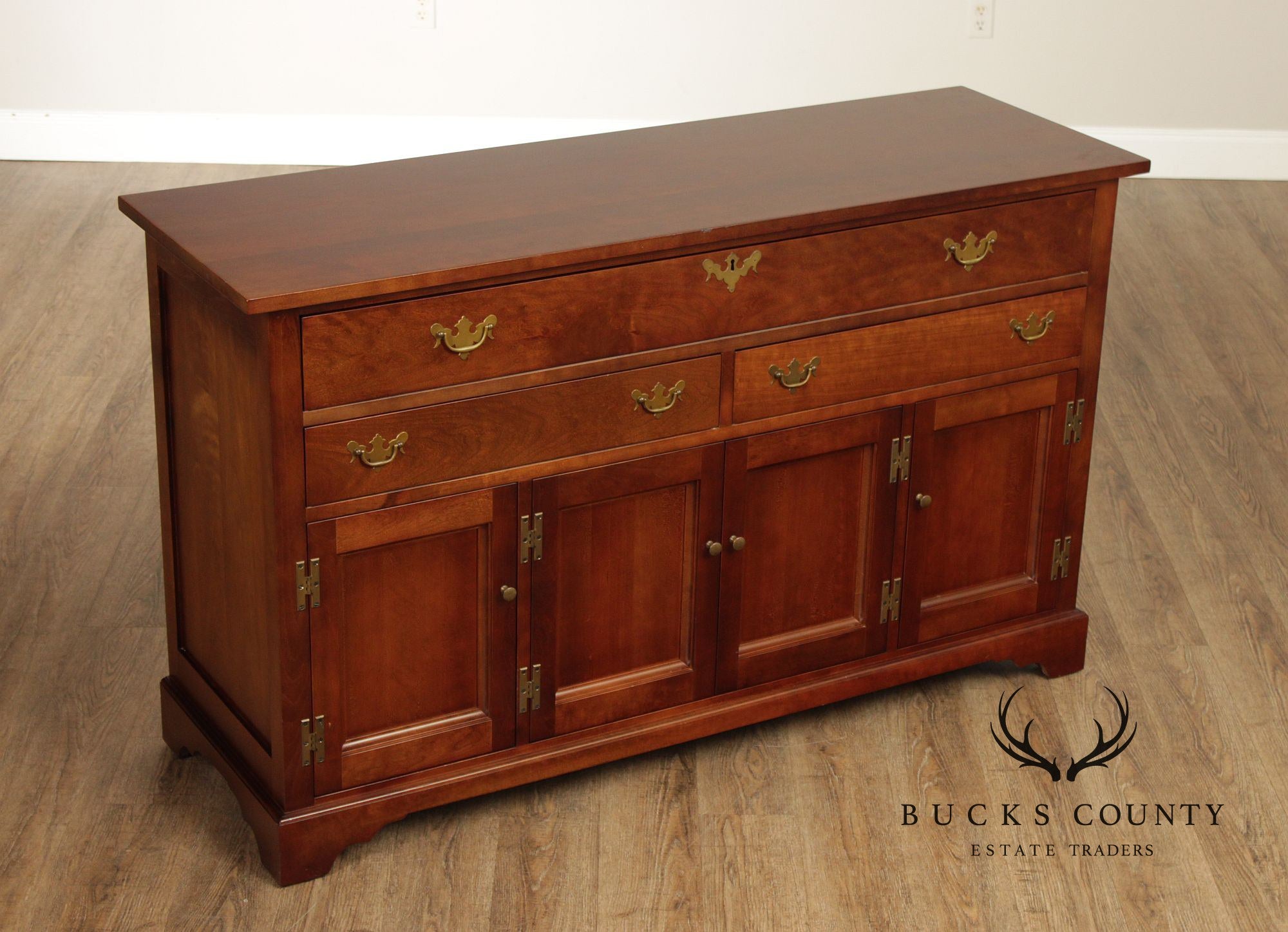 E.A. Clore Sons Cherry Colonial Style Sideboard Buffet