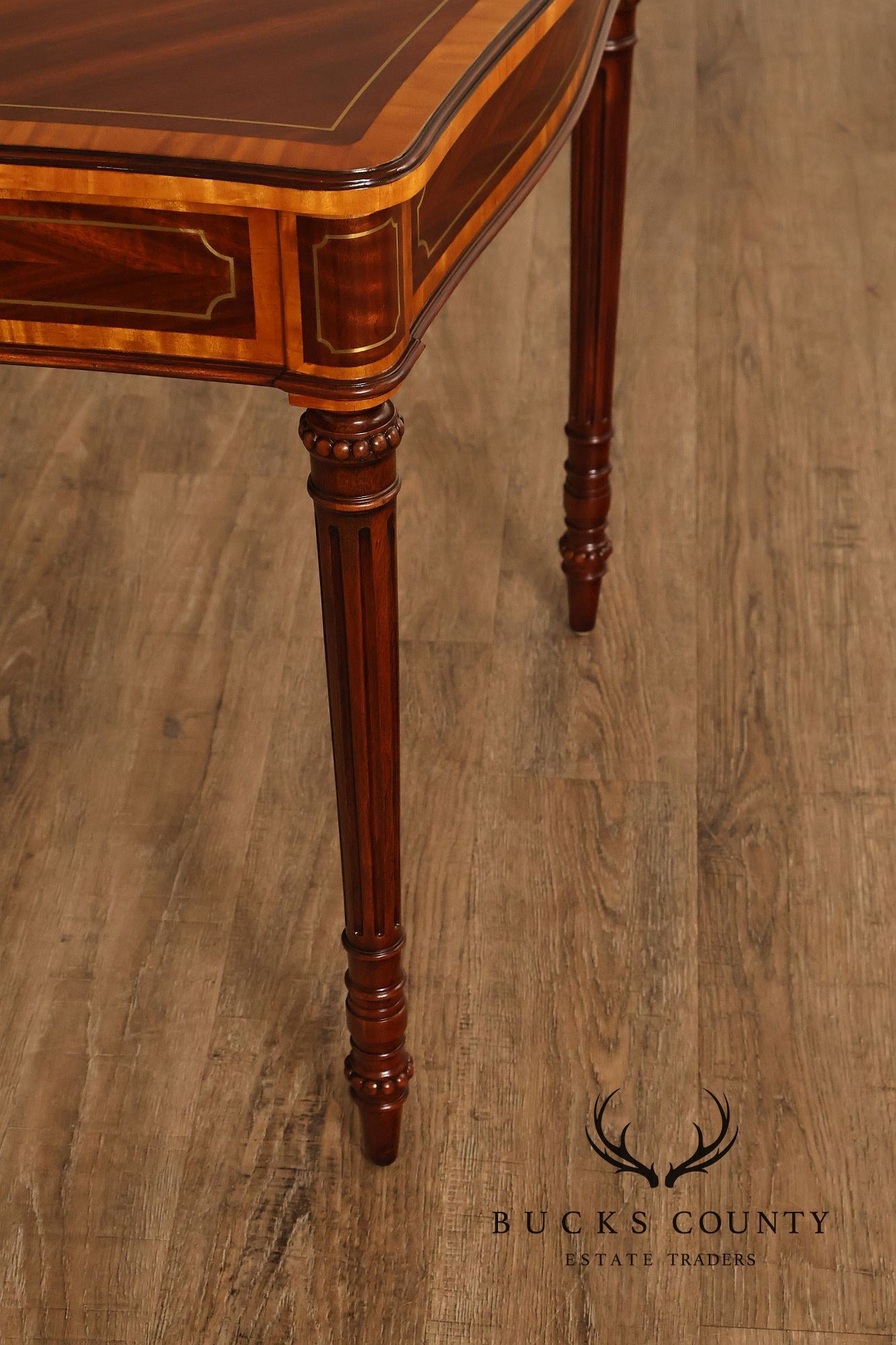Theodore Alexander Pair of 'Adolphus' Mahogany Side Tables