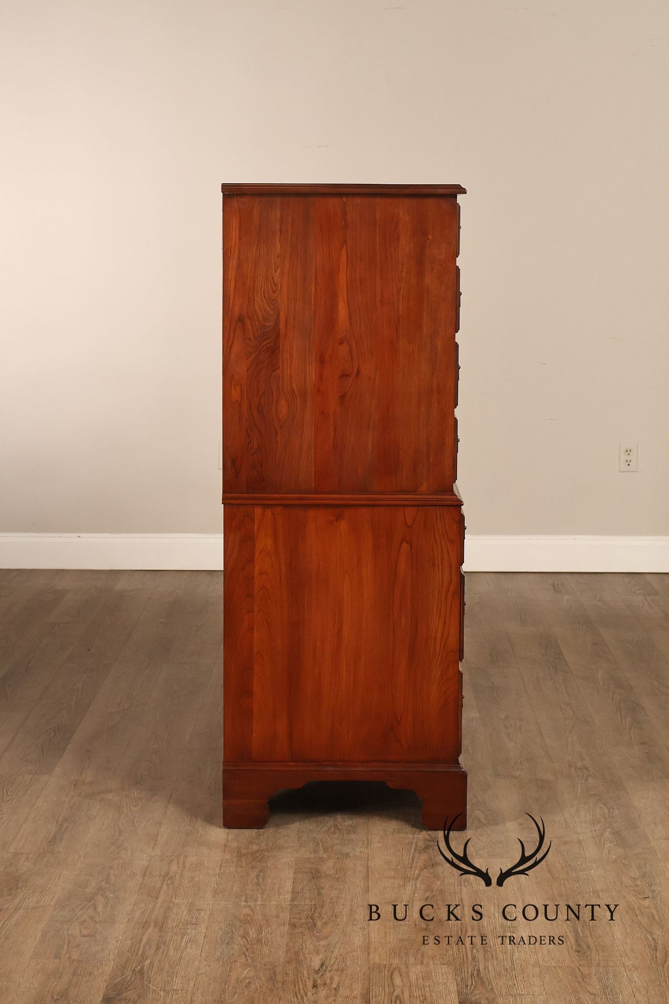 Henkel Harris Chippendale Style Cherry Tall Chest