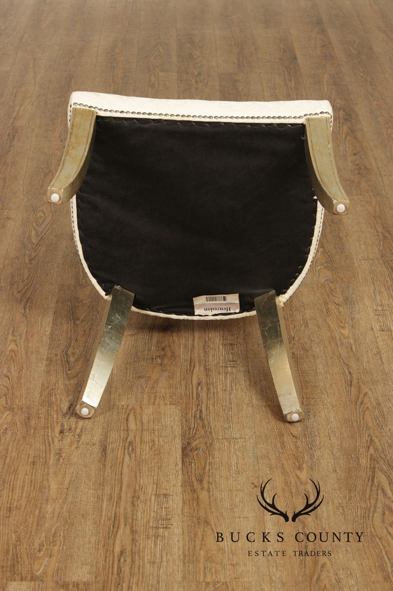 Henredon Set of Four Silver Leaf Side Dining Chairs