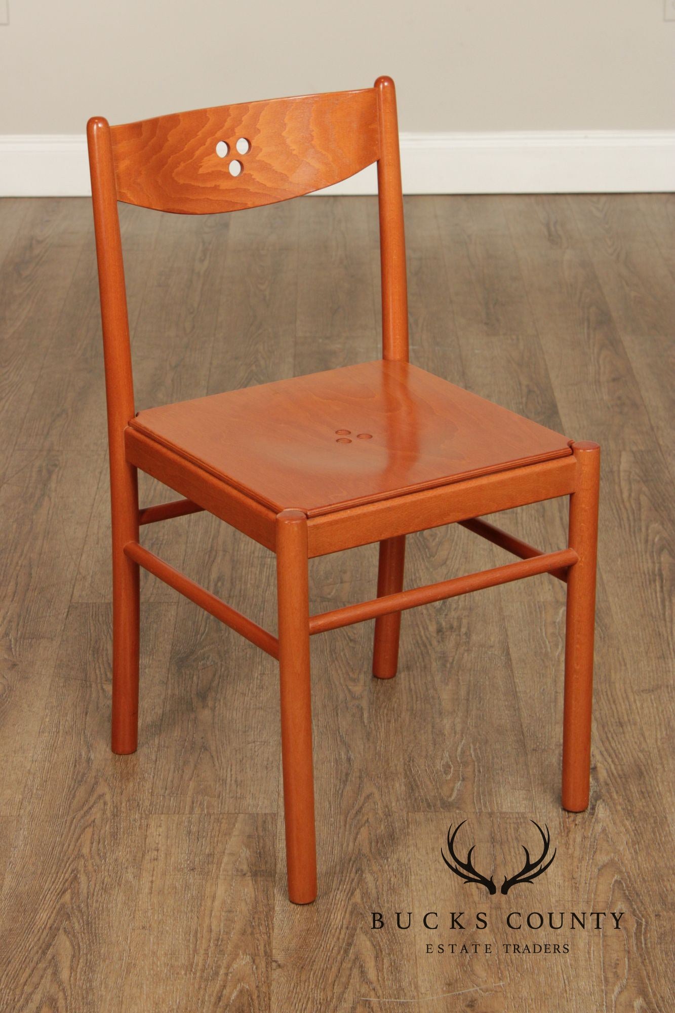 Calligaris Italian Modern Pair of Dining Side Chairs