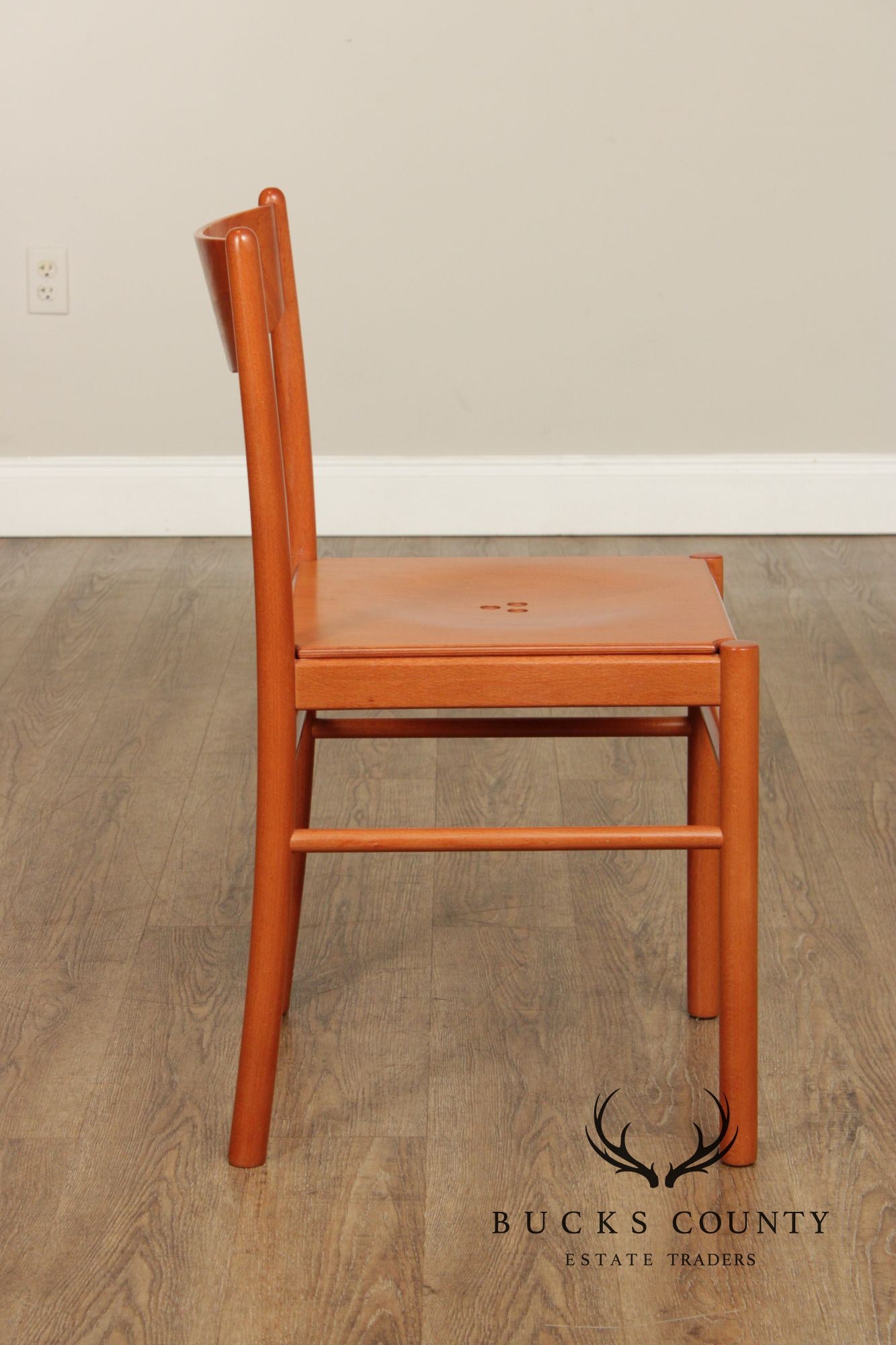 Calligaris Italian Modern Pair of Dining Side Chairs