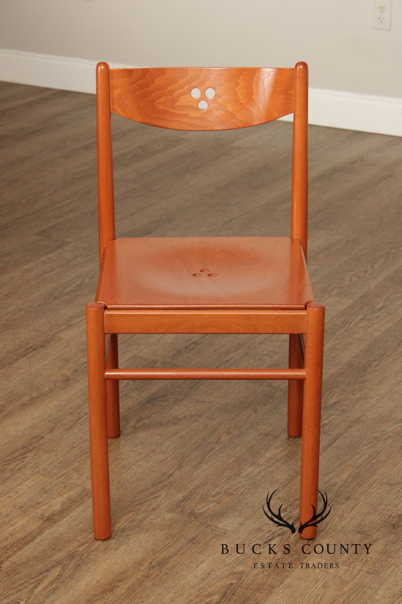 Calligaris Italian Modern Pair of Dining Side Chairs