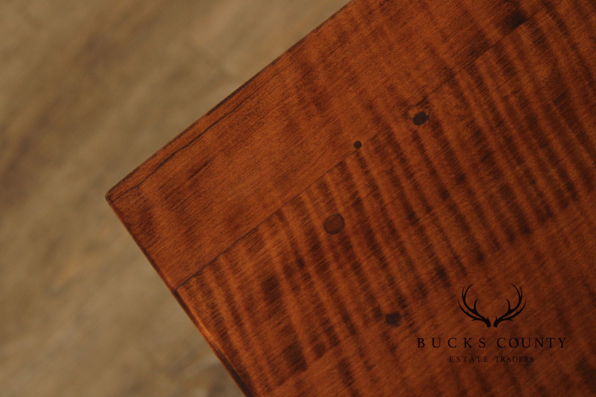 Antique American Federal Period Tiger Maple End Table