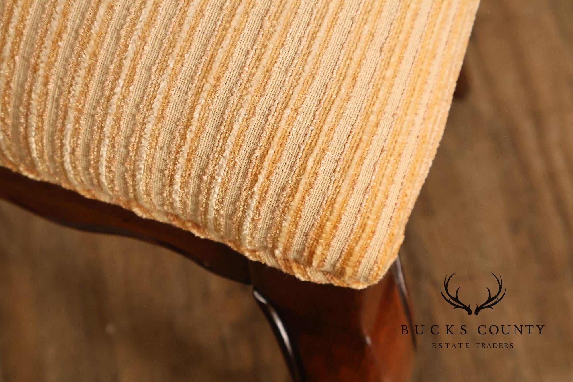 French Louis XV Style Carved Wood Vanity Stool