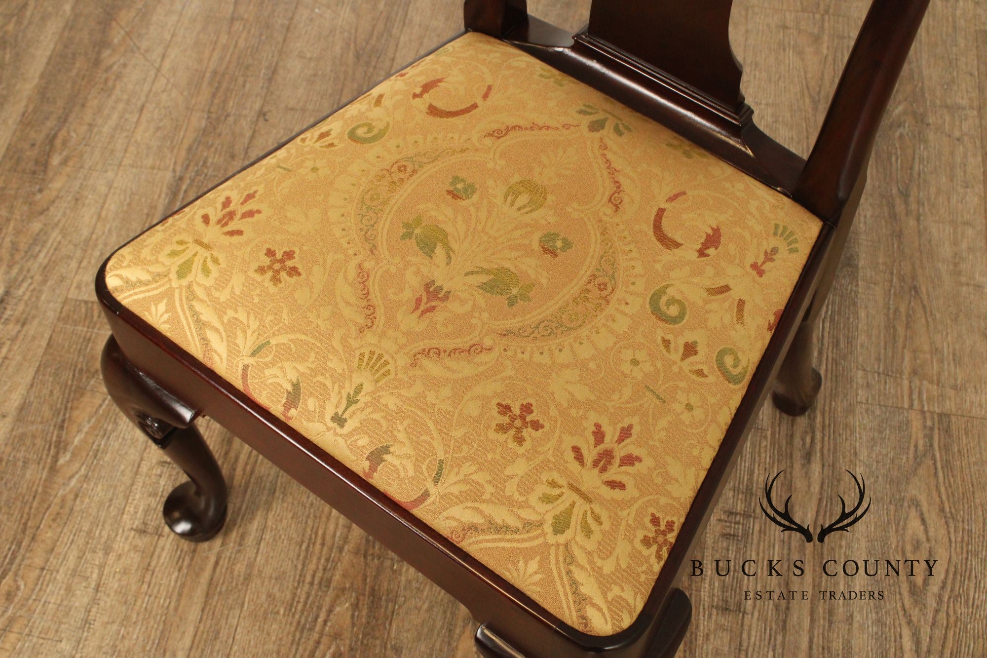 Stickley Williamsburg Reserve Set Of Six Mahogany Queen Anne Side Dining Chairs