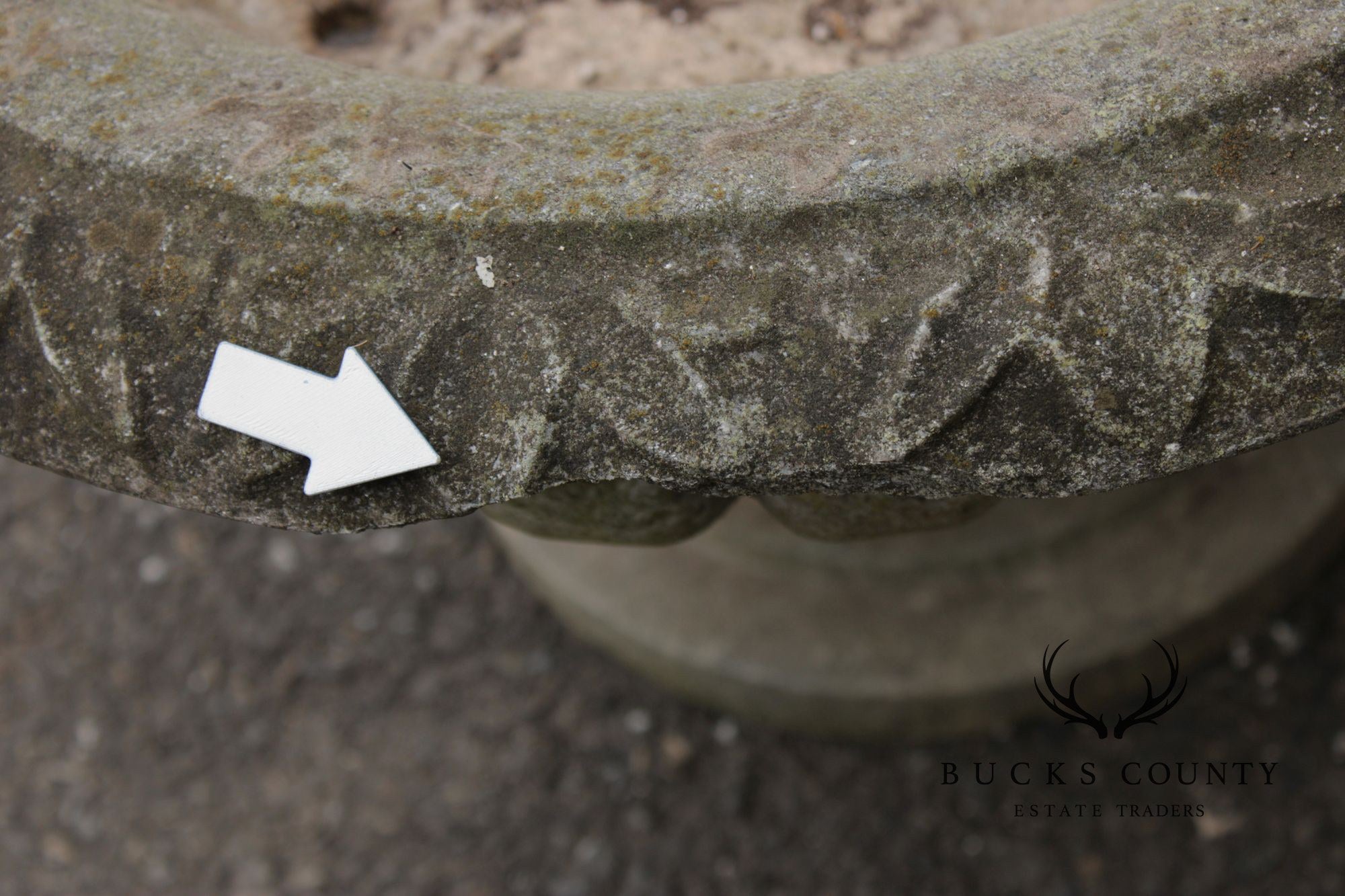 Cast Stone Vintage Pair Garden Urn Planters