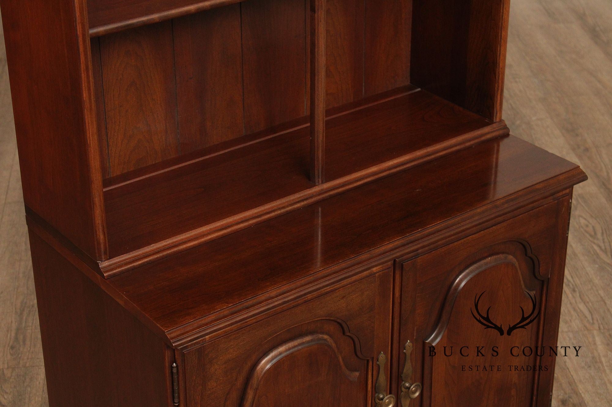 Kling Colonial Style Cherry Stepback Bookcase Cabinet