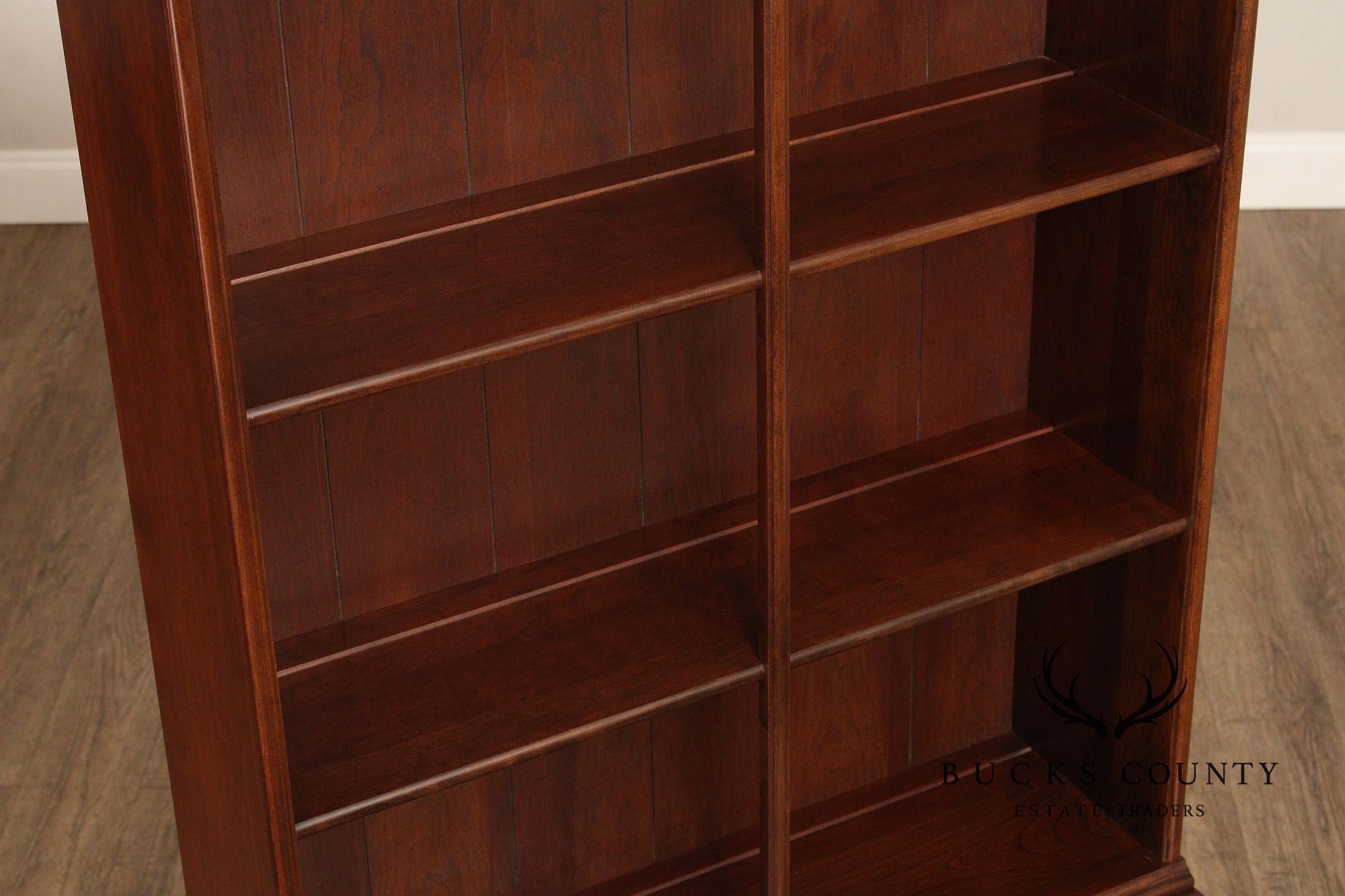 Kling Colonial Style Cherry Stepback Bookcase Cabinet