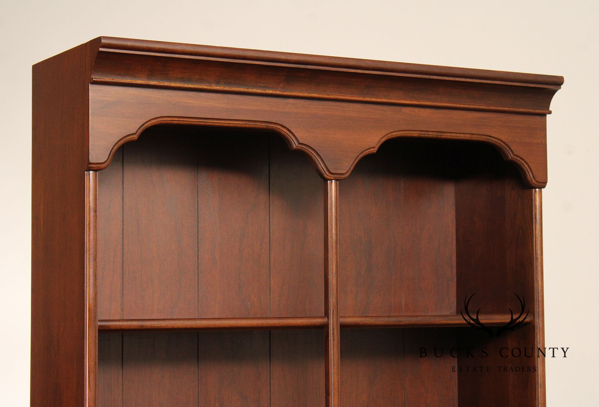 Kling Colonial Style Cherry Stepback Bookcase Cabinet