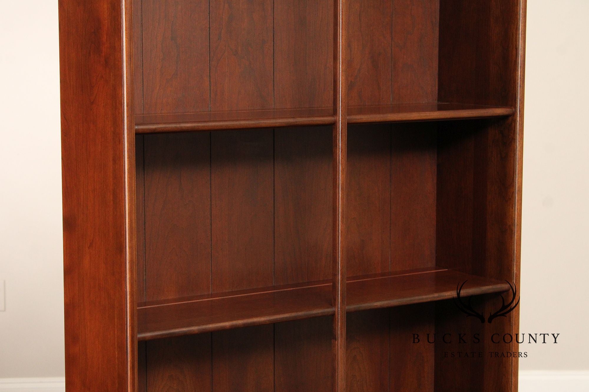 Kling Colonial Style Cherry Stepback Bookcase Cabinet