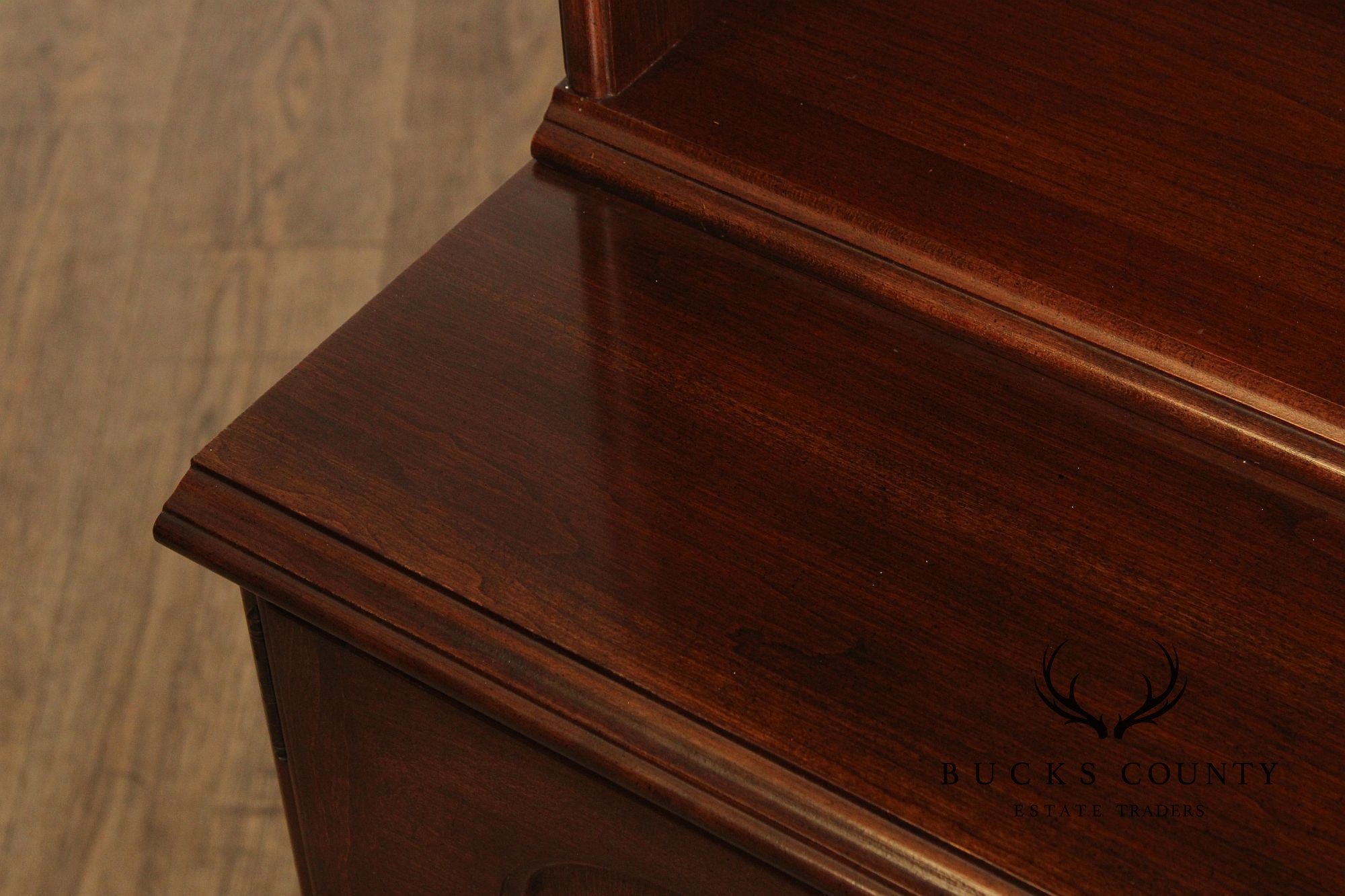 Kling Colonial Style Cherry Stepback Bookcase Cabinet
