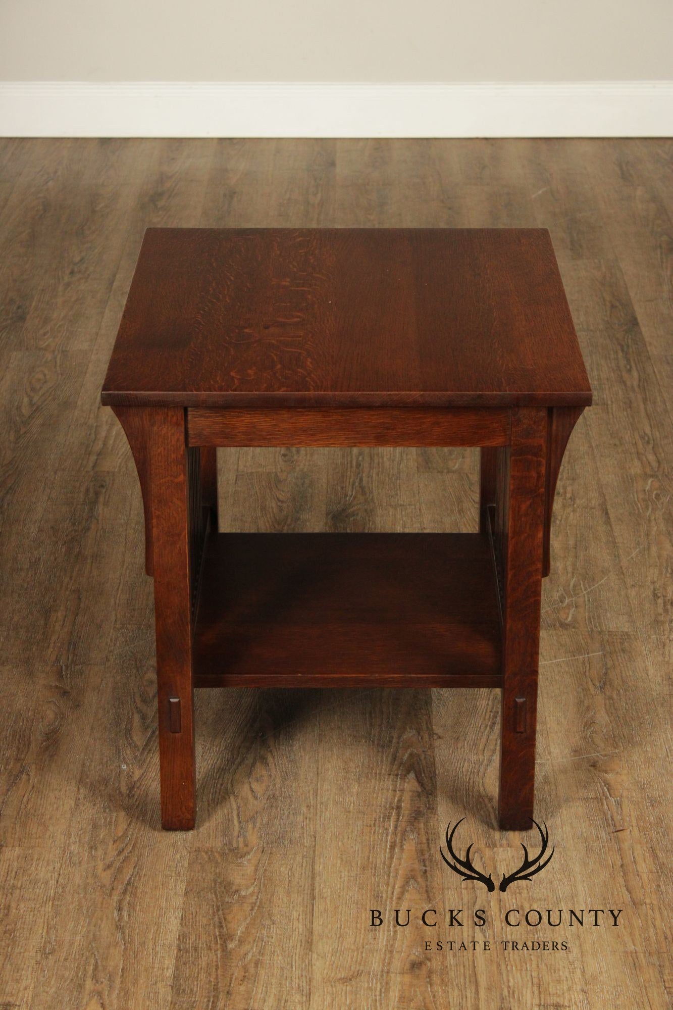 Stickley Mission Collection Oak Spindle Lamp Table