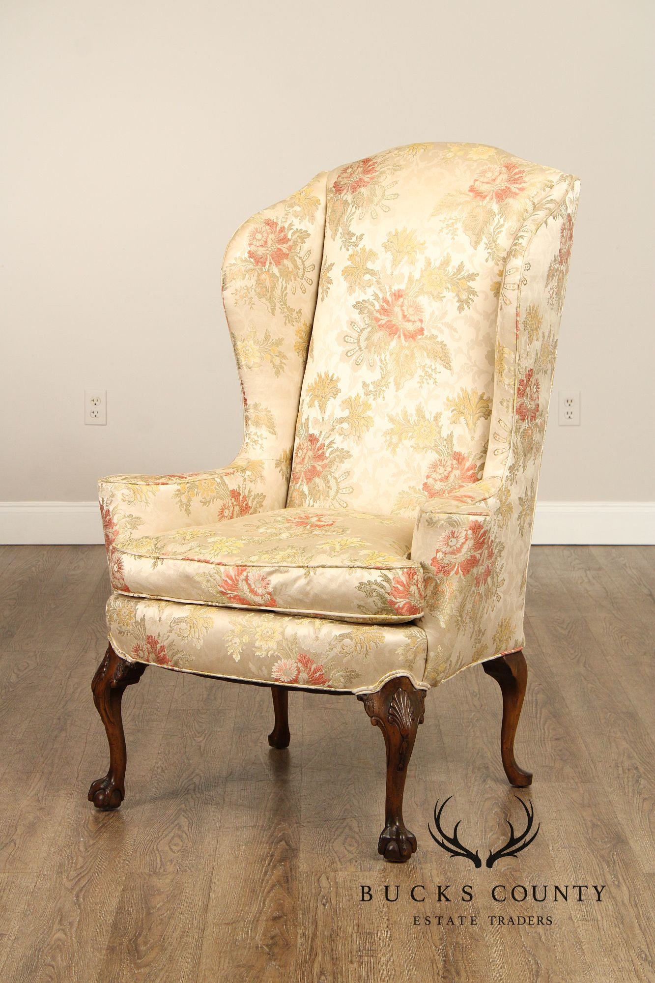 Georgian Style Mahogany Wingback Armchair