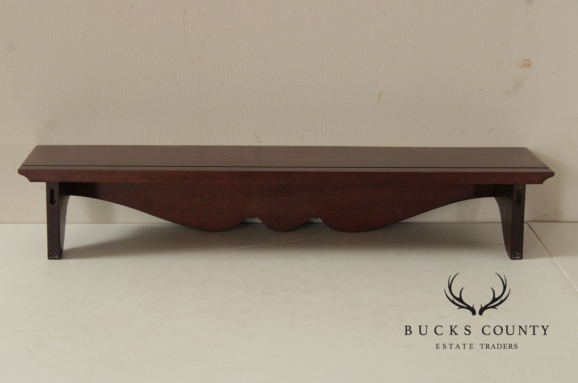 Chippendale Style Shell-Carved Mahogany Wall Shelf