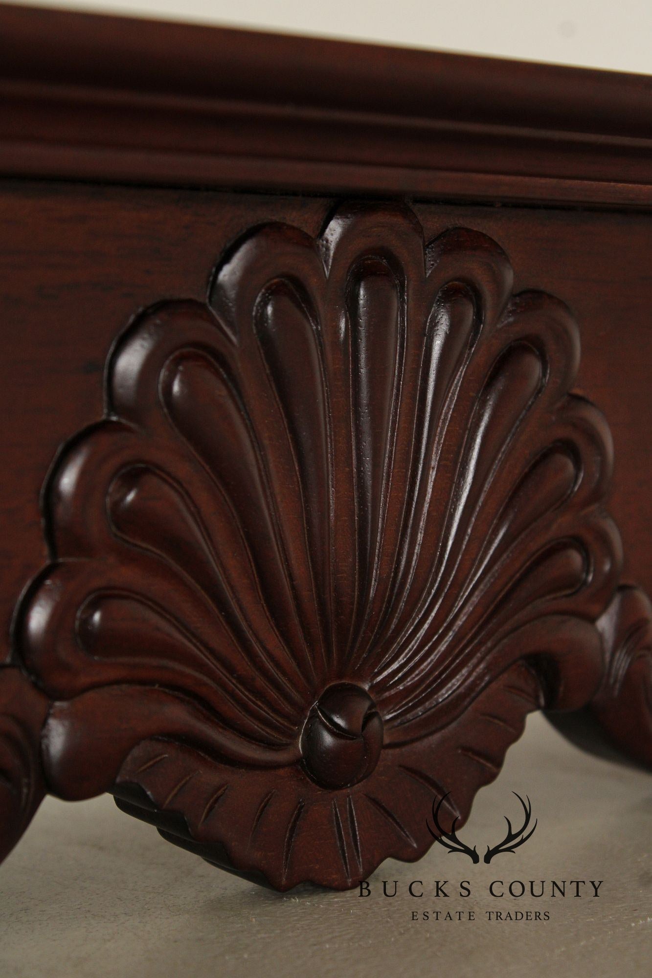 Chippendale Style Shell-Carved Mahogany Wall Shelf