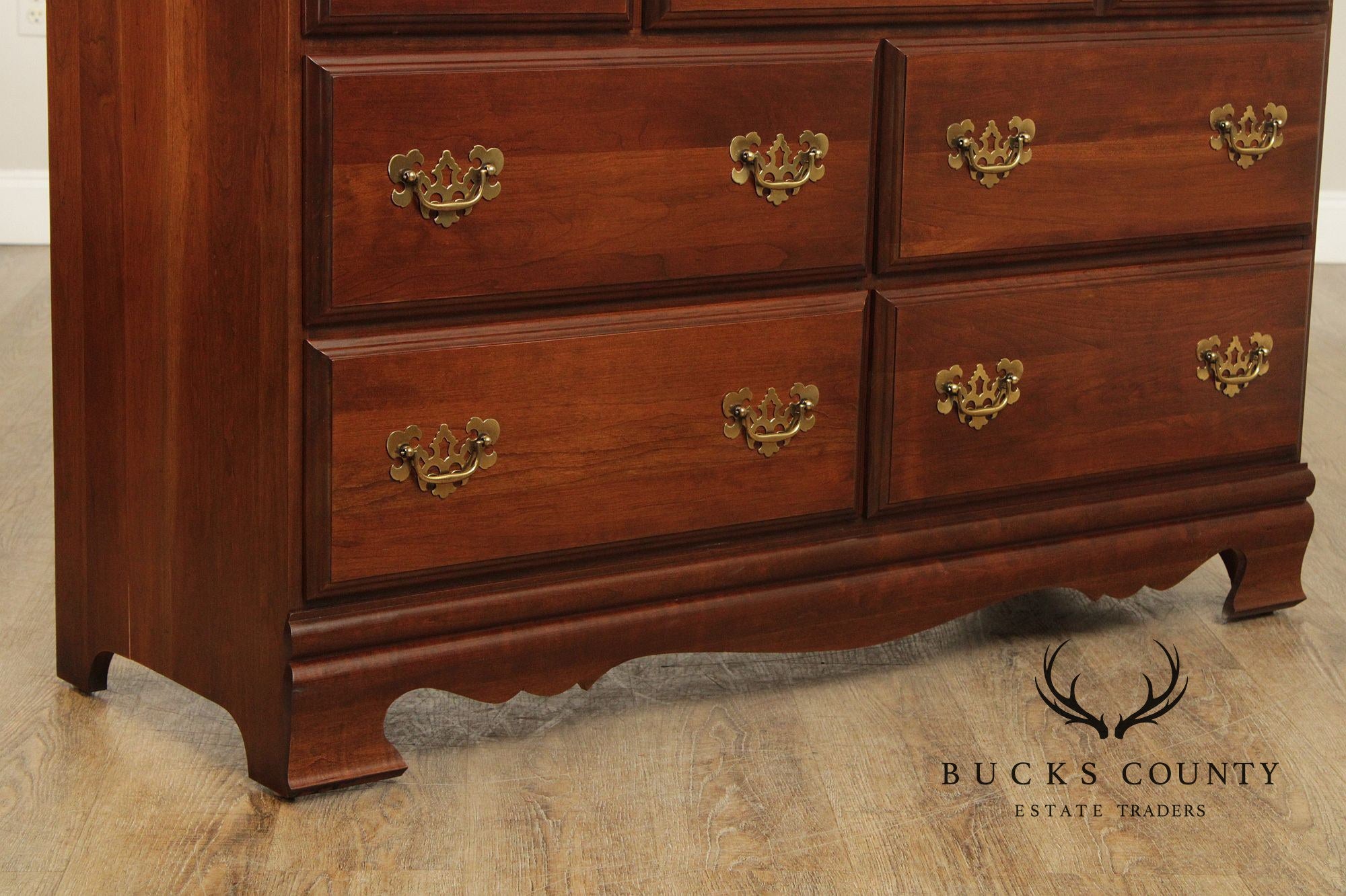 Vintage Chippendale Style Cherry Dresser