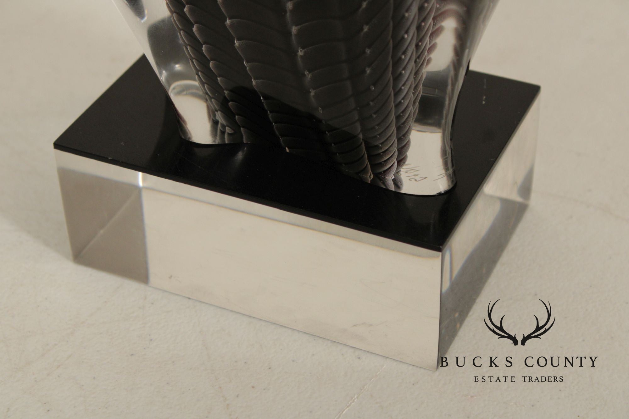 F.M. Konstglas Glass Bull Sculpture