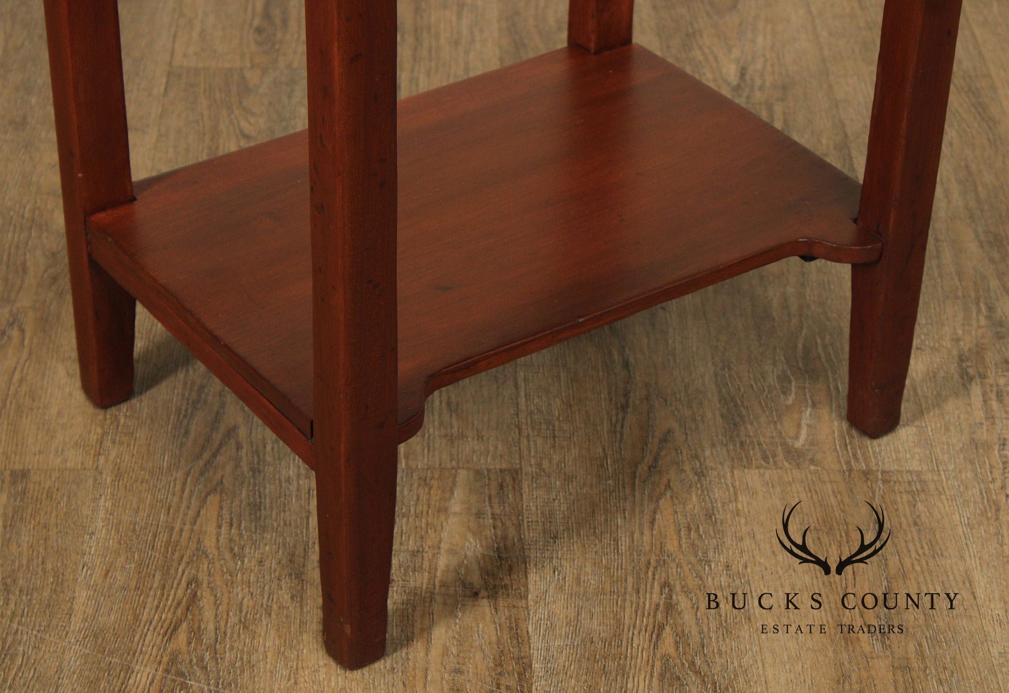 Antique American Poplar One-Drawer Side Table Nightstand
