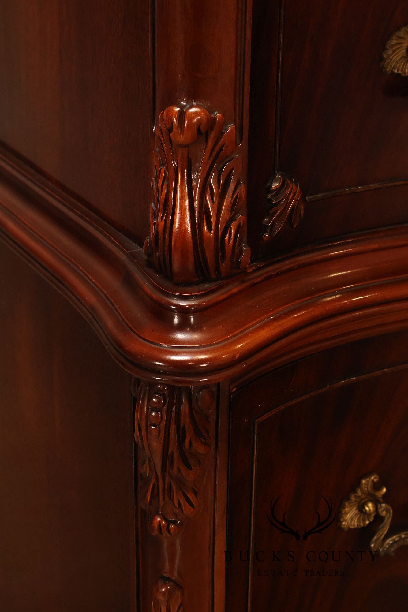 Vintage 1940s Mahogany High Chest