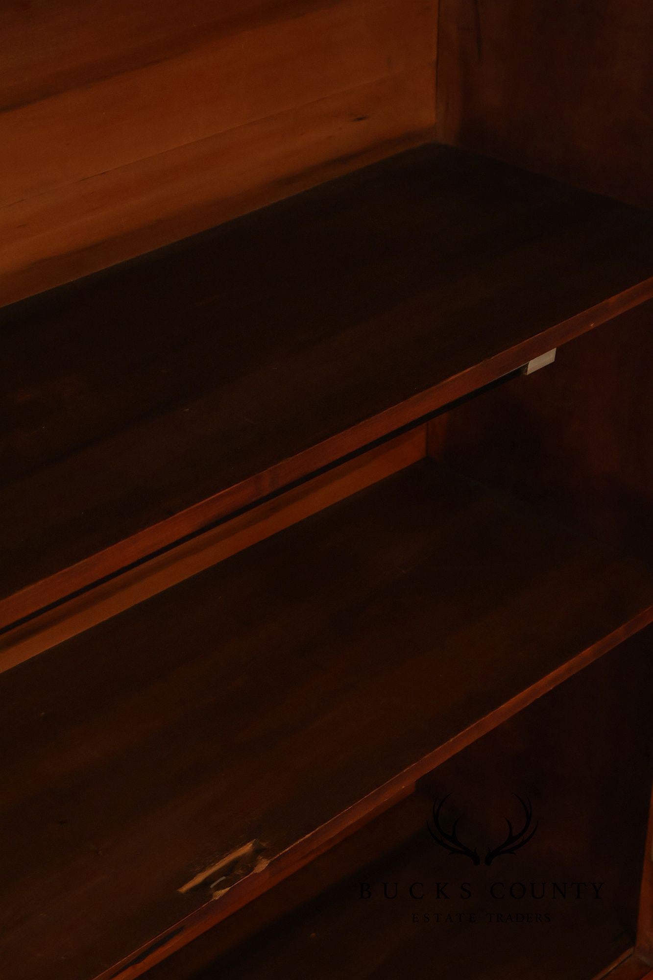 Bench Made Tiger Maple And Cherry Two Piece Stepback Hutch Cabinet